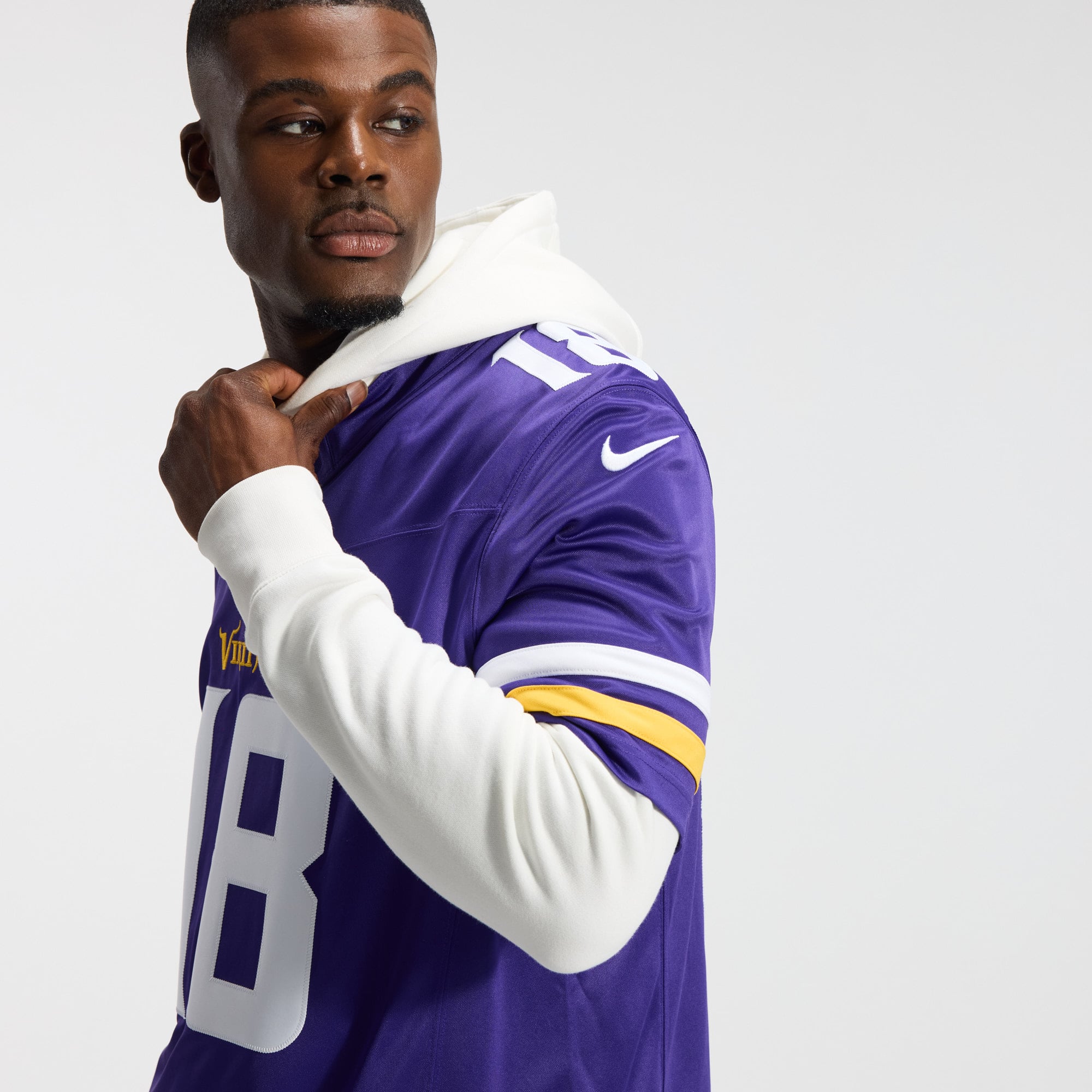 Men's Nike Justin Jefferson Purple Minnesota Vikings Team Vapor F.U.S.E. Stitched Limited Jersey