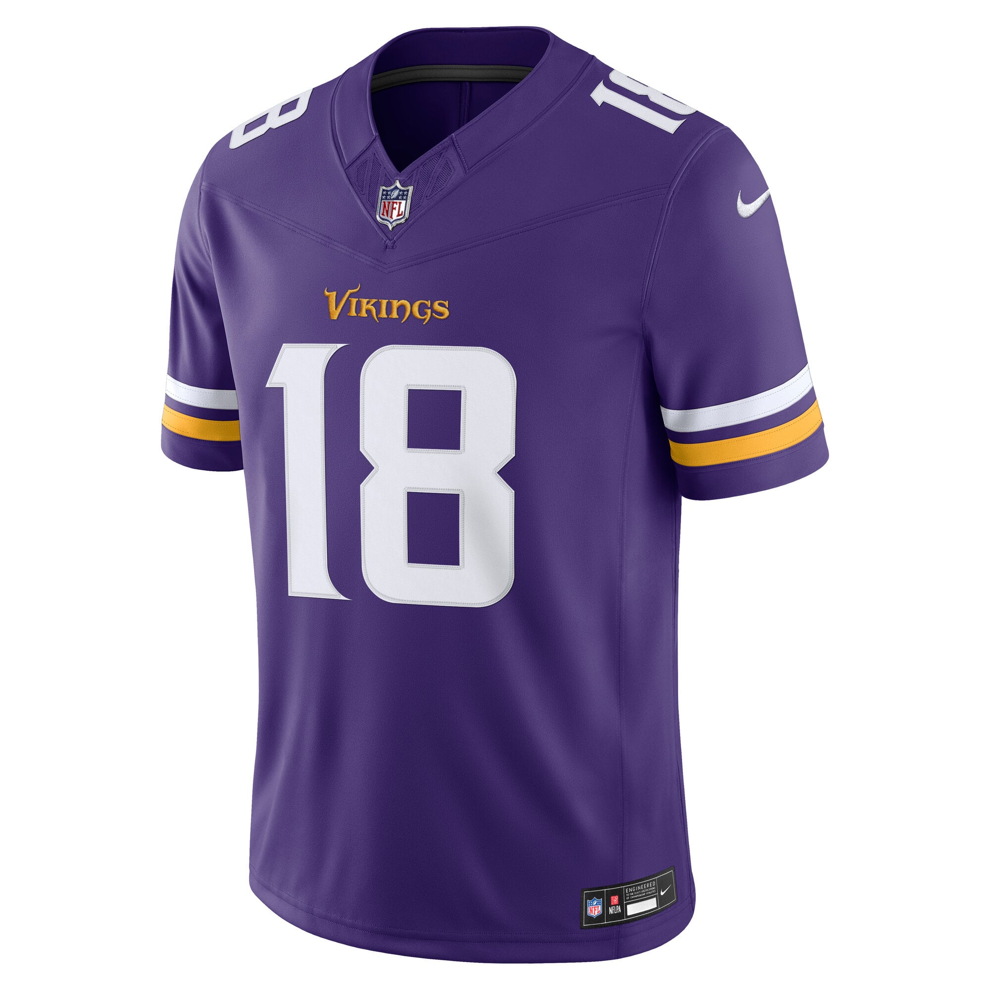 Men's Nike Justin Jefferson Purple Minnesota Vikings Vapor F.U.S.E. Stitched Limited Jersey