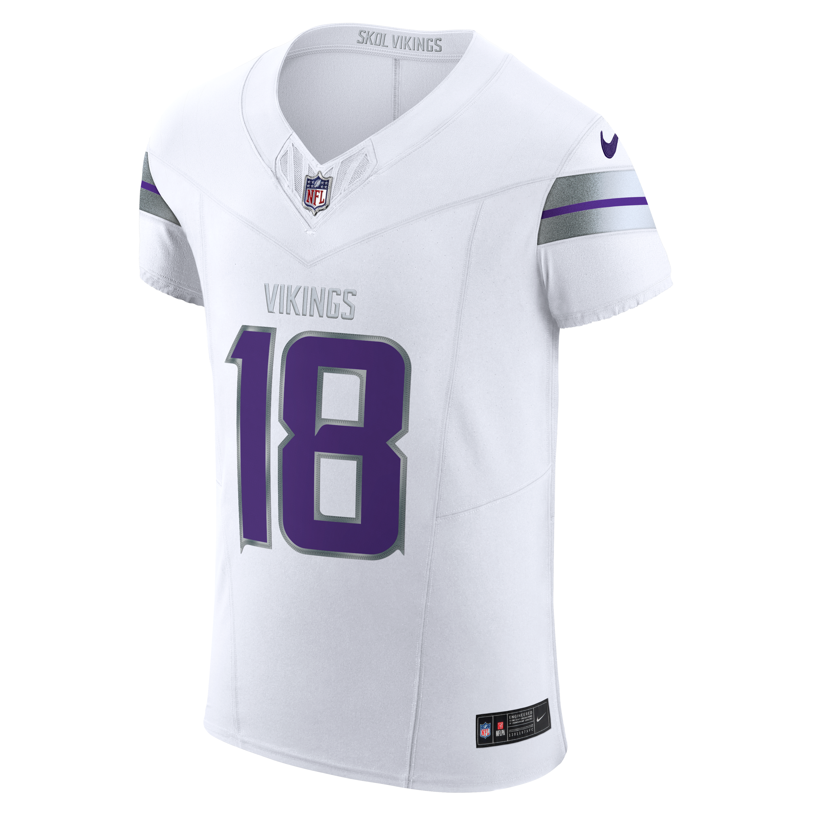 Nike Justin Jefferson Blanc Minnesota Vikings Alternate Vapor F.U.S.E. Maillot de joueur d'élite