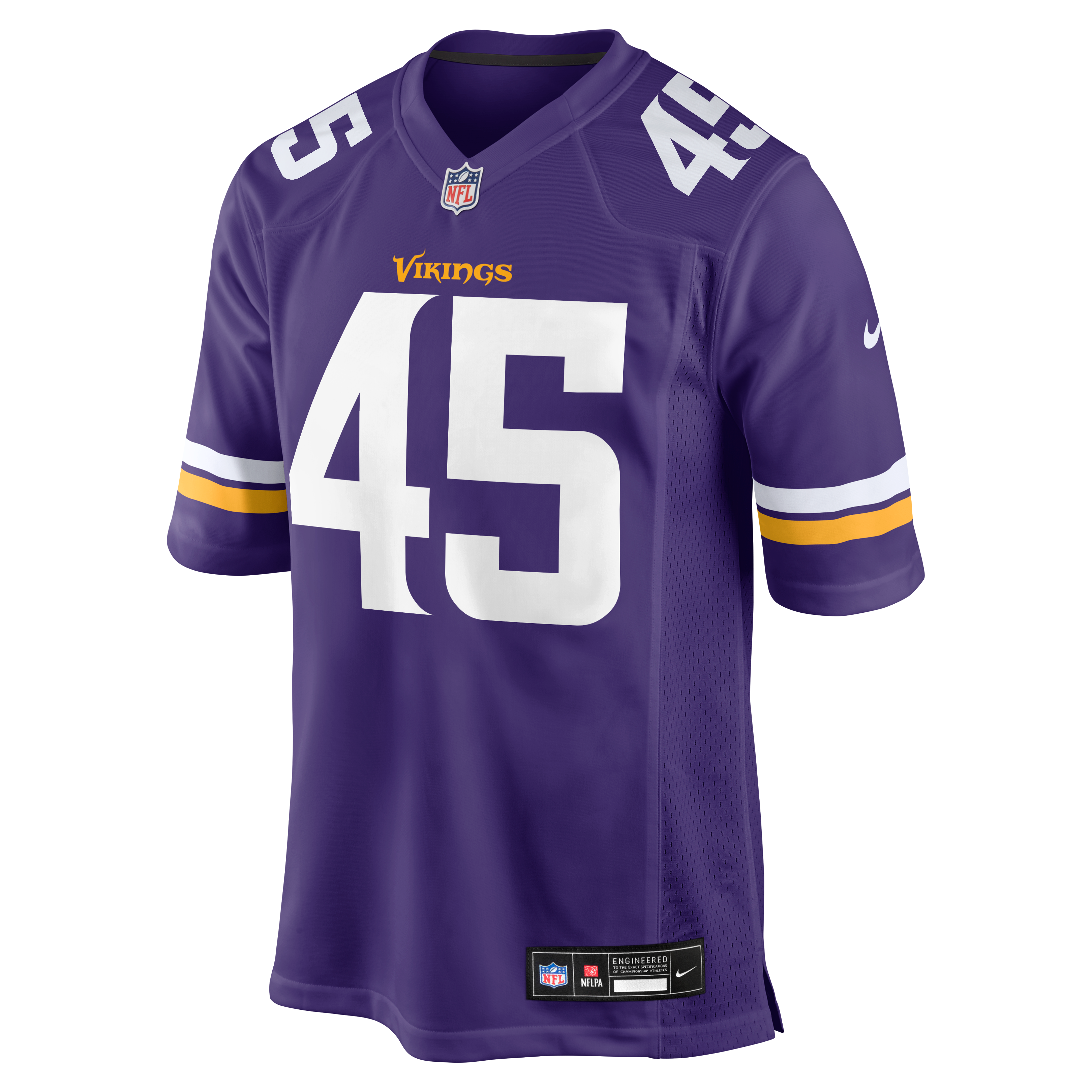 Men's Nike Max Bredeson Purple Minnesota Vikings Team Game Jersey