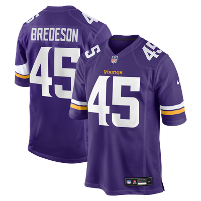 Max Bredeson Minnesota Vikings Nike Team Game Jersey - Purple