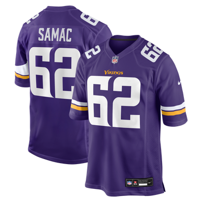 Nick Samac Minnesota Vikings Nike Team Game Jersey - Purple