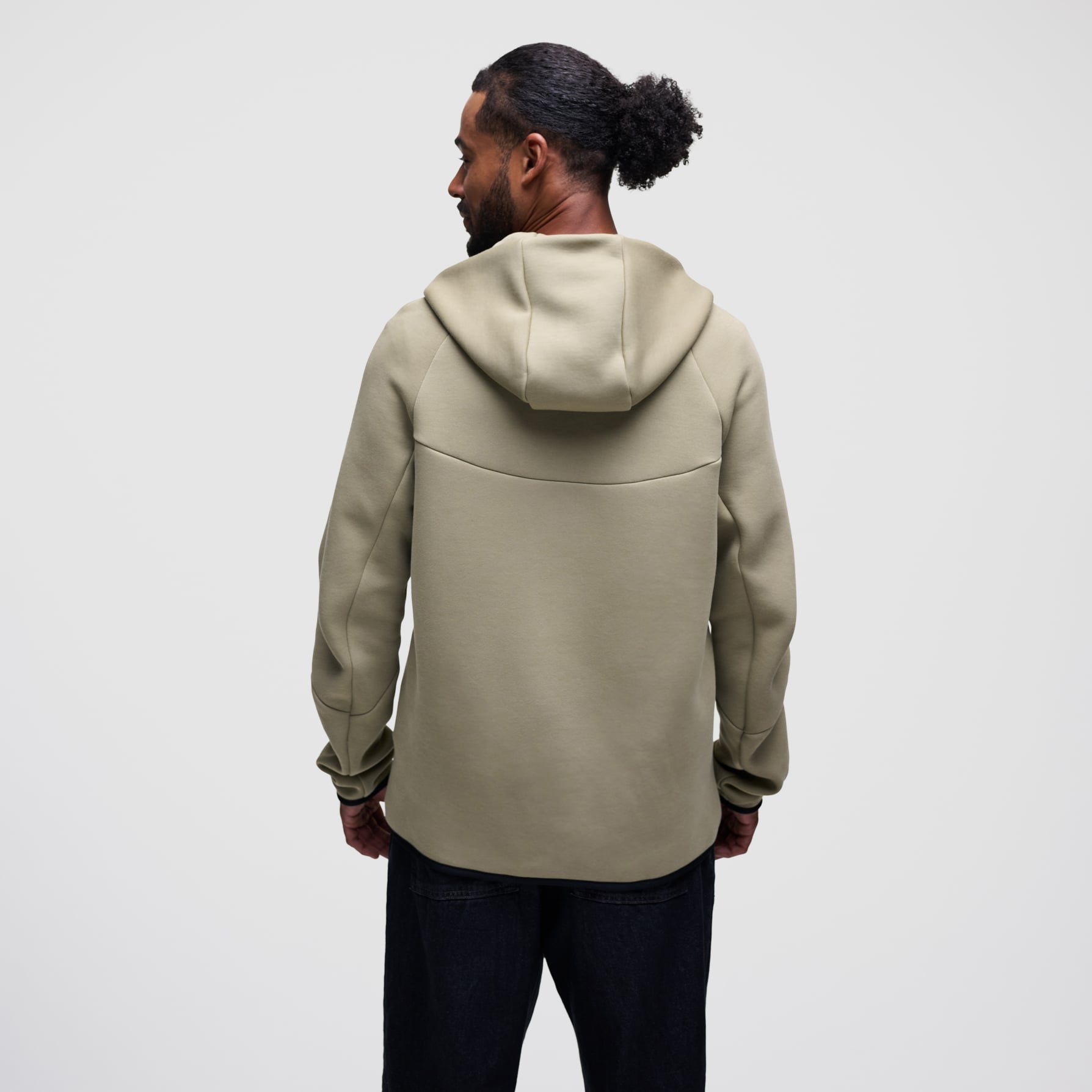 Sweat à capuche zippé Nike Tech Fleece raglan pour homme, couleur olive, Minnesota Vikings