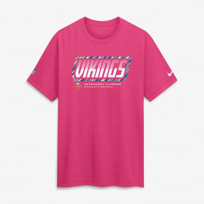 Minnesota Vikings Nike 2026 NFL Crucial Catch Tri-Blend Dri-FIT T-Shirt - Pink