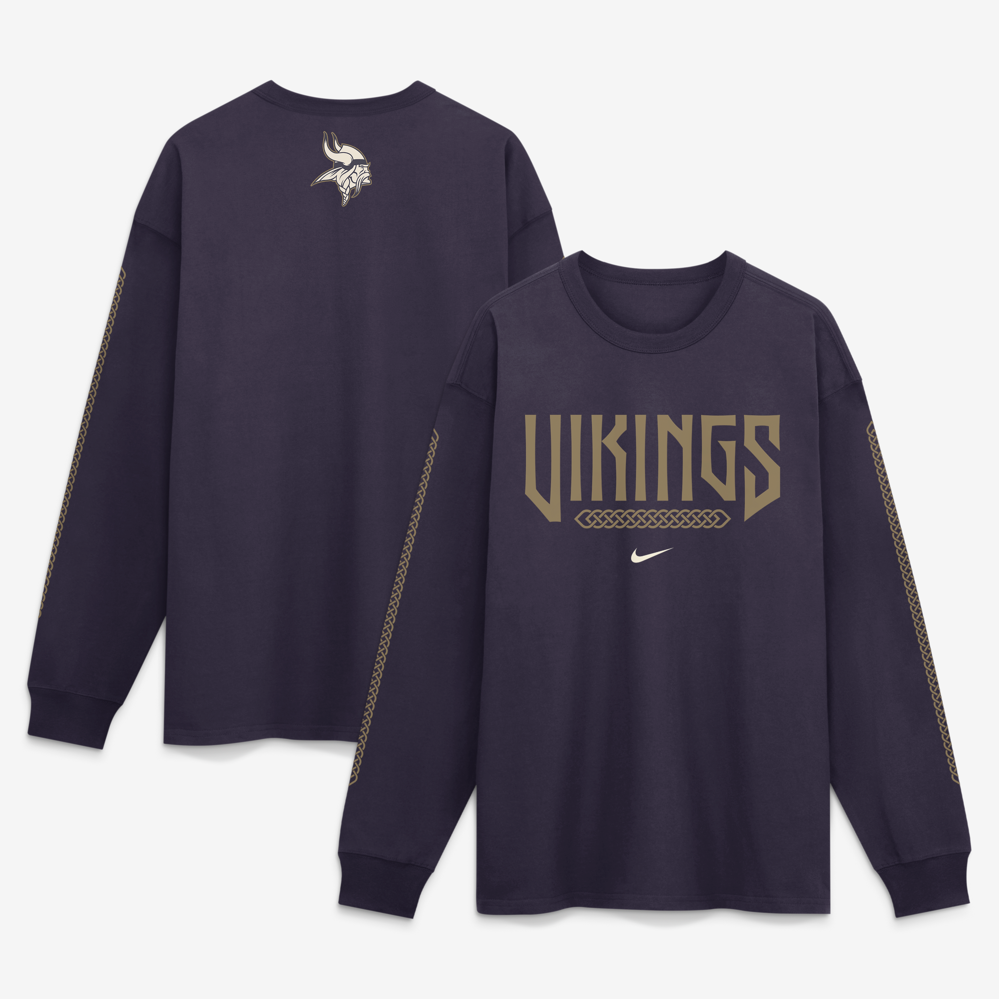 Men's Nike Purple Minnesota Vikings 2026 Rivalries Collection Max90 Long Sleeve T-Shirt