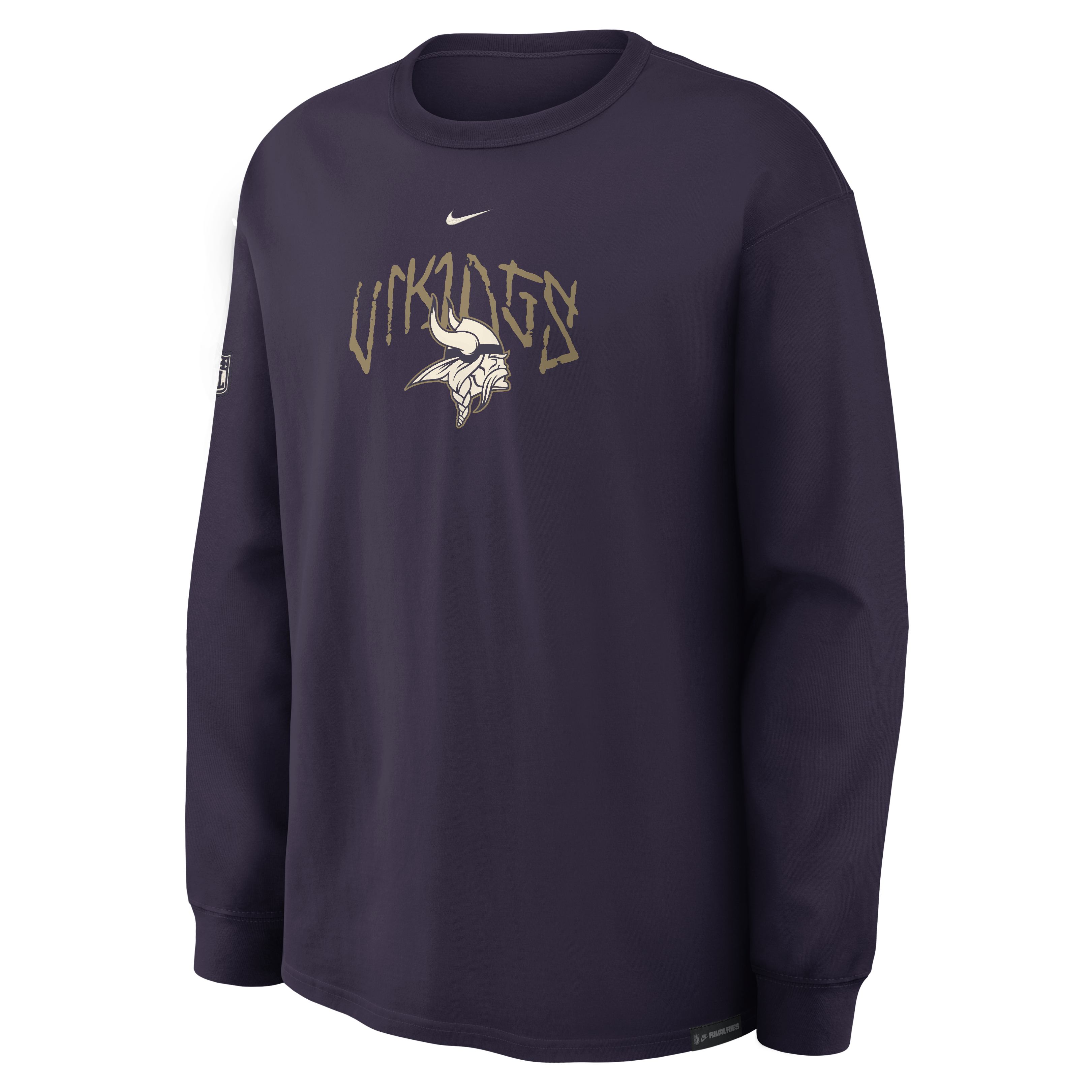 T-shirt à manches longues Nike Max90 pour homme, collection Rivalries 2026, violet Minnesota Vikings