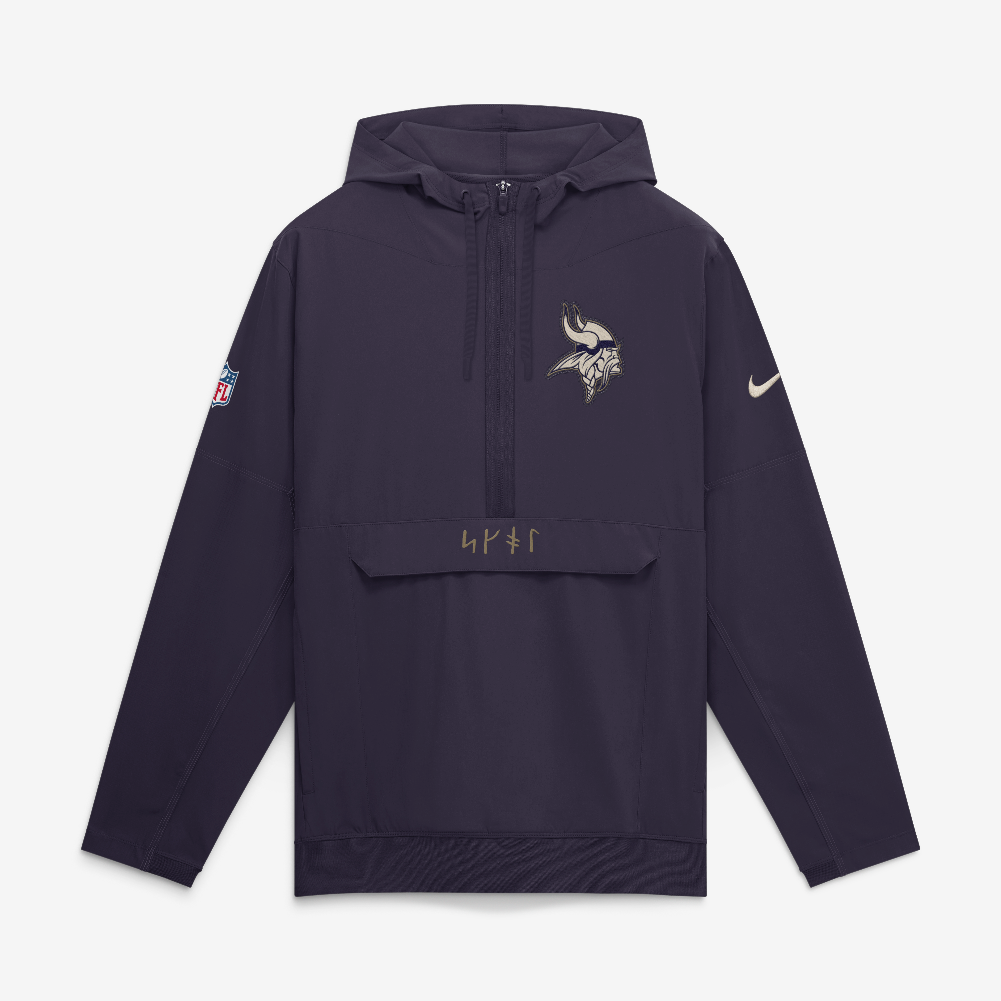Men's Nike Purple Minnesota Vikings 2026 Rivalries Collection Sideline Anorak Half-Zip Jacket