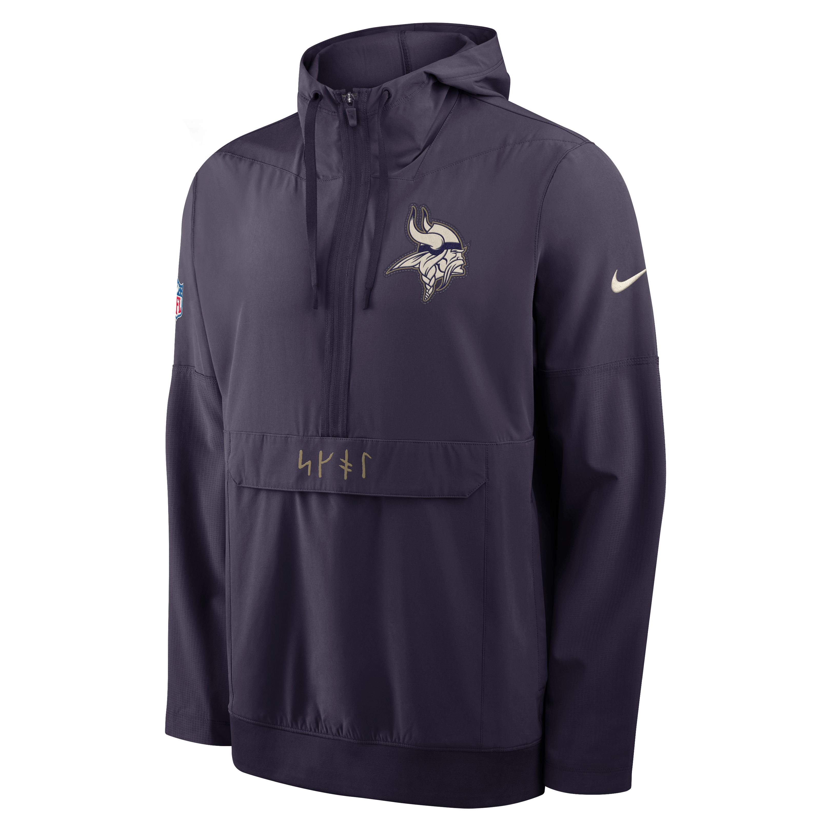 Men's Nike Purple Minnesota Vikings 2026 Rivalries Collection Sideline Anorak Half-Zip Jacket