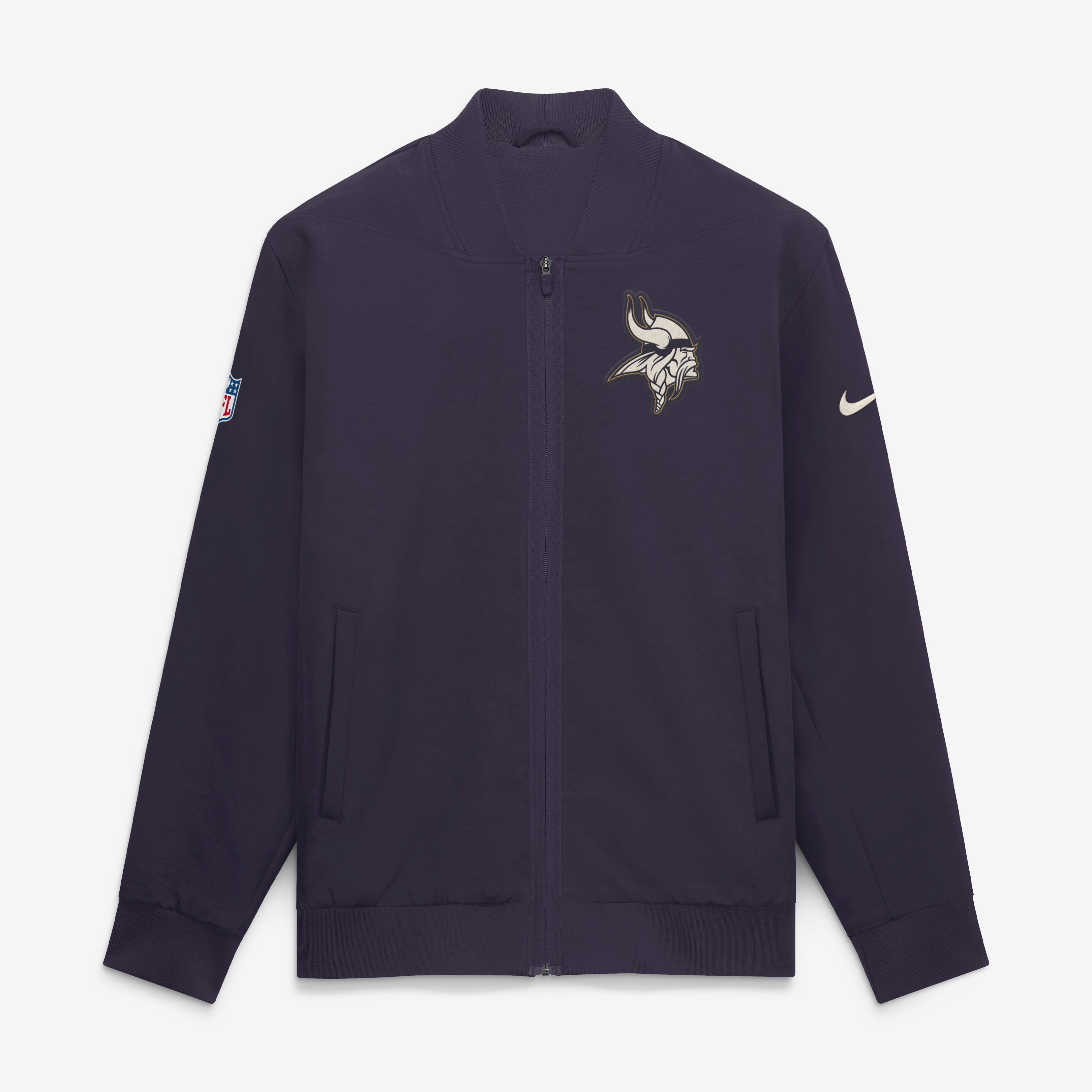 Men's Nike Purple Minnesota Vikings 2026 Rivalries Collection Sideline Bomber Jacket