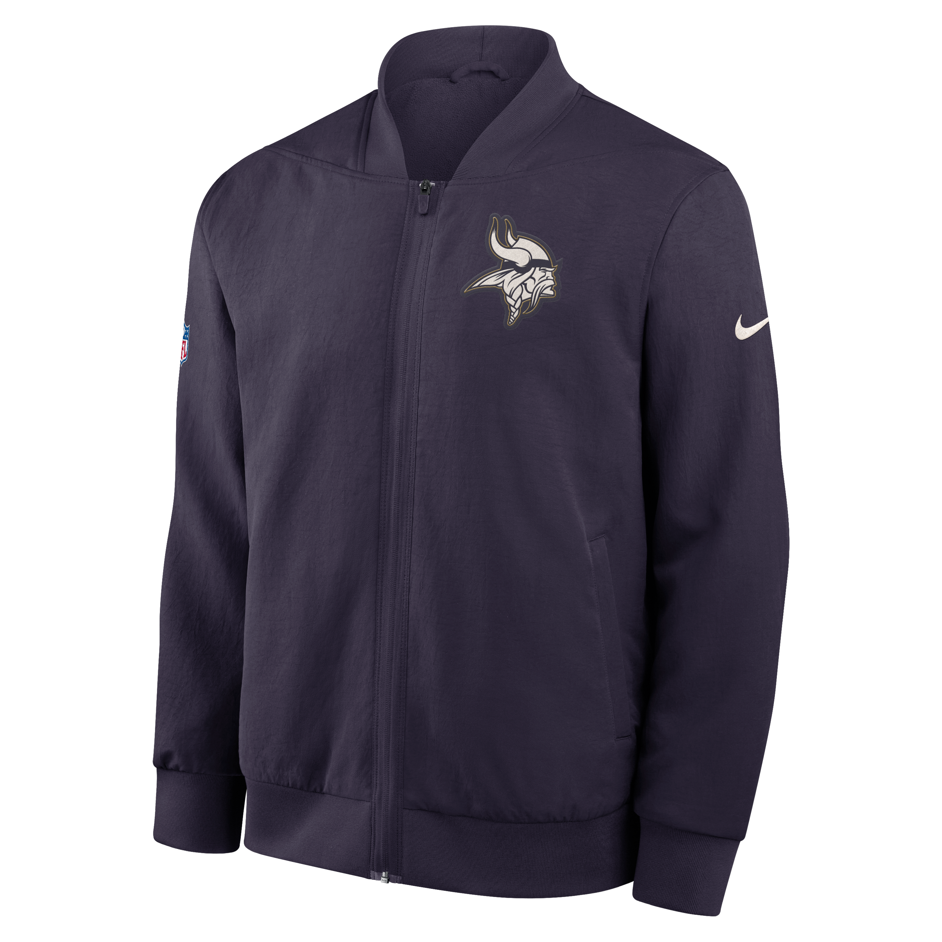 Men's Nike Purple Minnesota Vikings 2026 Rivalries Collection Sideline Bomber Jacket