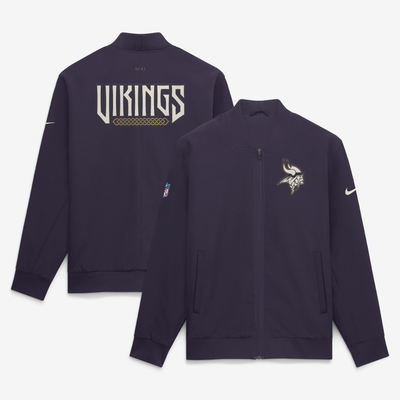  Minnesota Vikings Nike 2026 Rivalries Collection Sideline Bomber Jacket - Purple