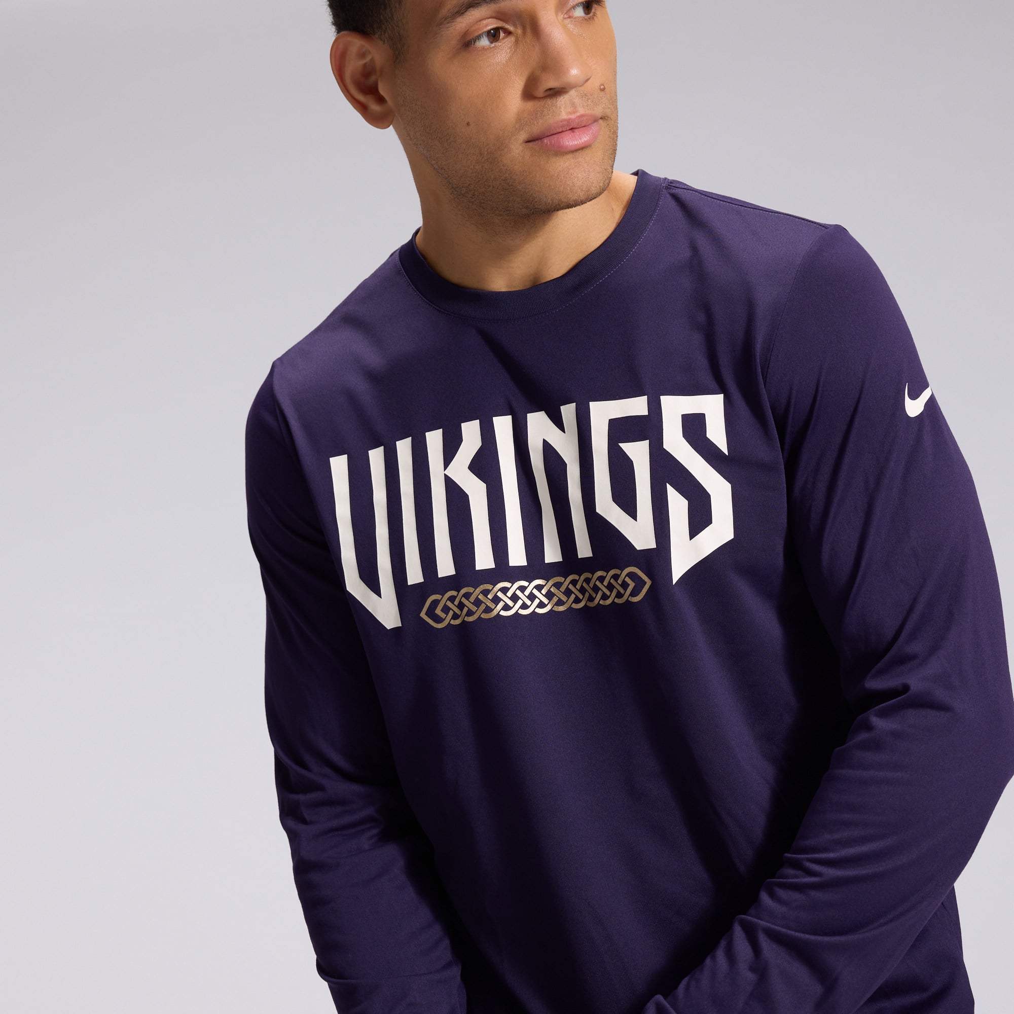 Men's Nike Purple Minnesota Vikings 2026 Rivalries Collection Sideline Legend Long Sleeve T-Shirt