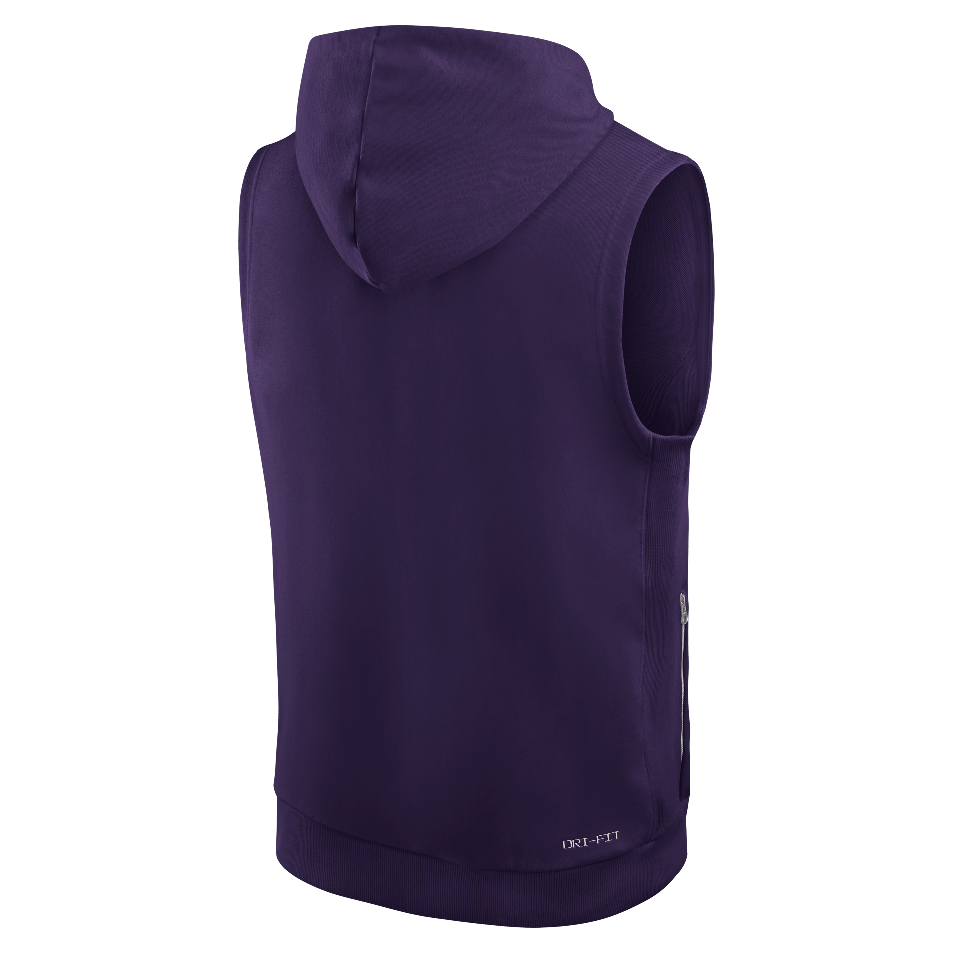Sweat à capuche sans manches en polaire Nike pour homme, collection Rivalries 2026 des Vikings du Minnesota, violet.