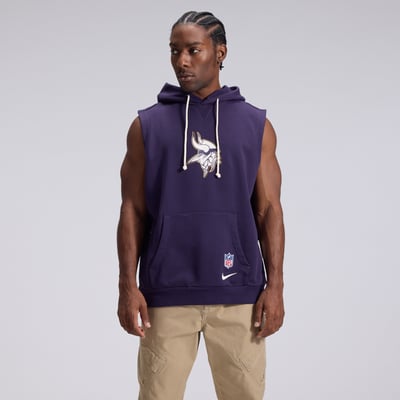  Minnesota Vikings Nike 2026 Rivalries Collection Sideline Sleeveless Fleece Hoodie - Purple