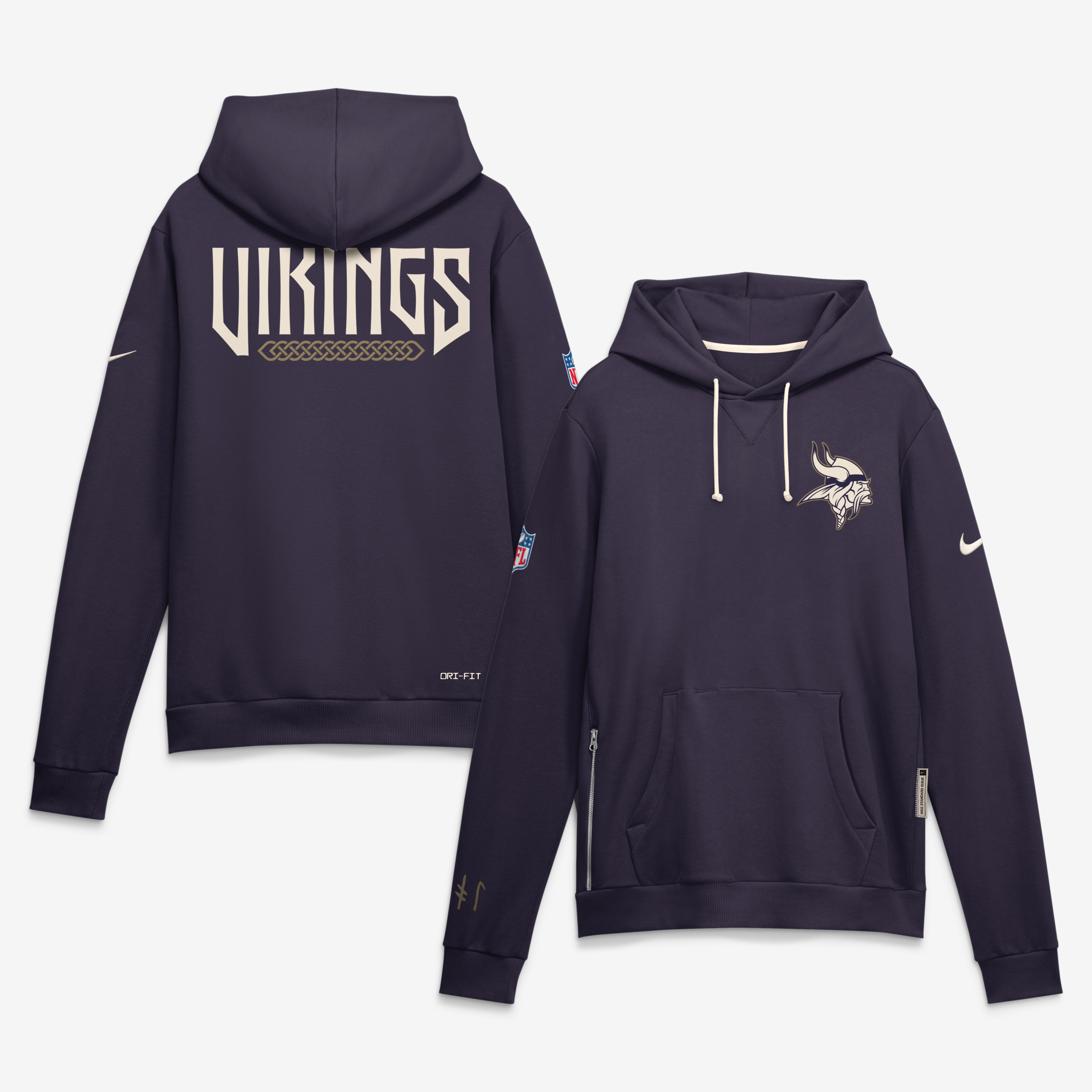 Men's Nike Purple Minnesota Vikings 2026 Rivalries Collection Standard Issue Sideline Pullover Hoodie