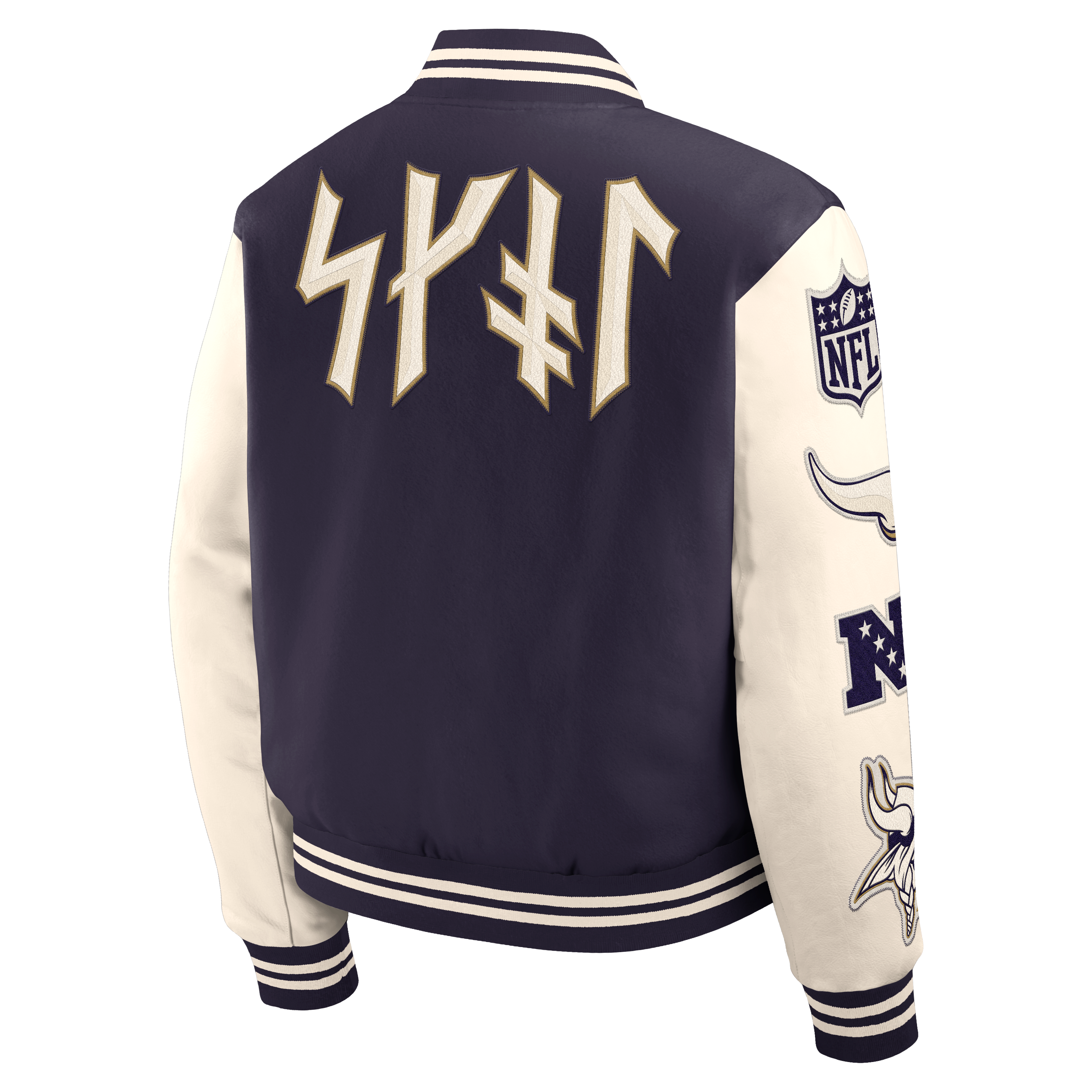 Veste universitaire Nike violette pour homme, collection Minnesota Vikings 2026 Rivalries