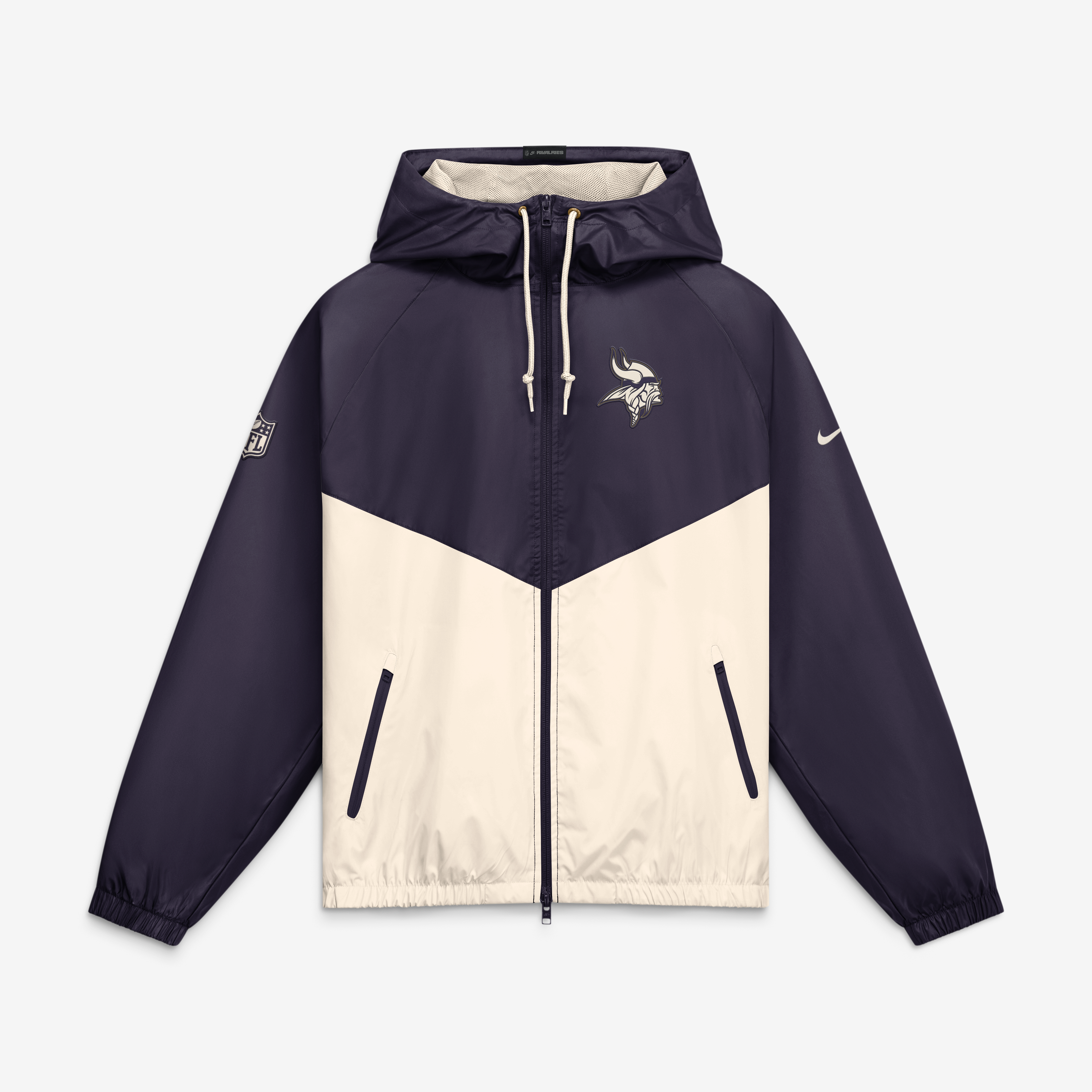 Veste coupe-vent zippée Nike pour homme, collection Rivalries 2026 des Vikings du Minnesota, violette