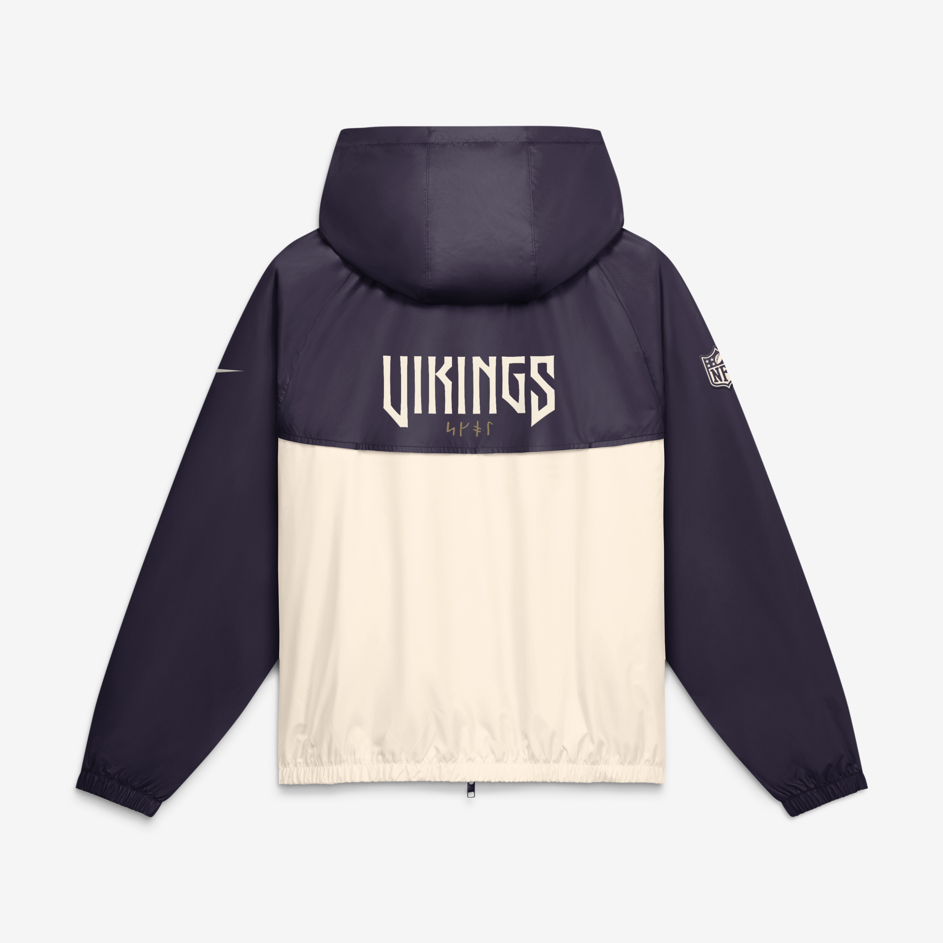 Veste coupe-vent zippée Nike pour homme, collection Rivalries 2026 des Vikings du Minnesota, violette