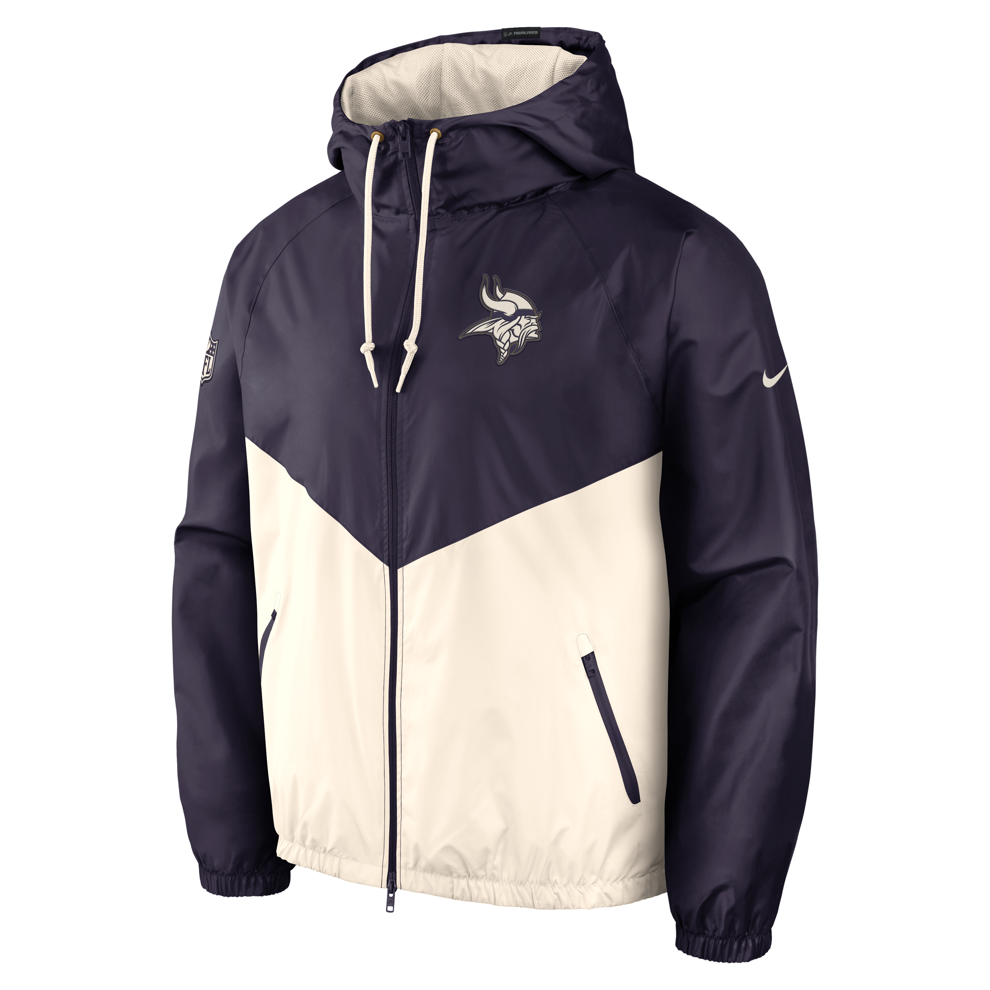 Veste coupe-vent zippée Nike pour homme, collection Rivalries 2026 des Vikings du Minnesota, violette