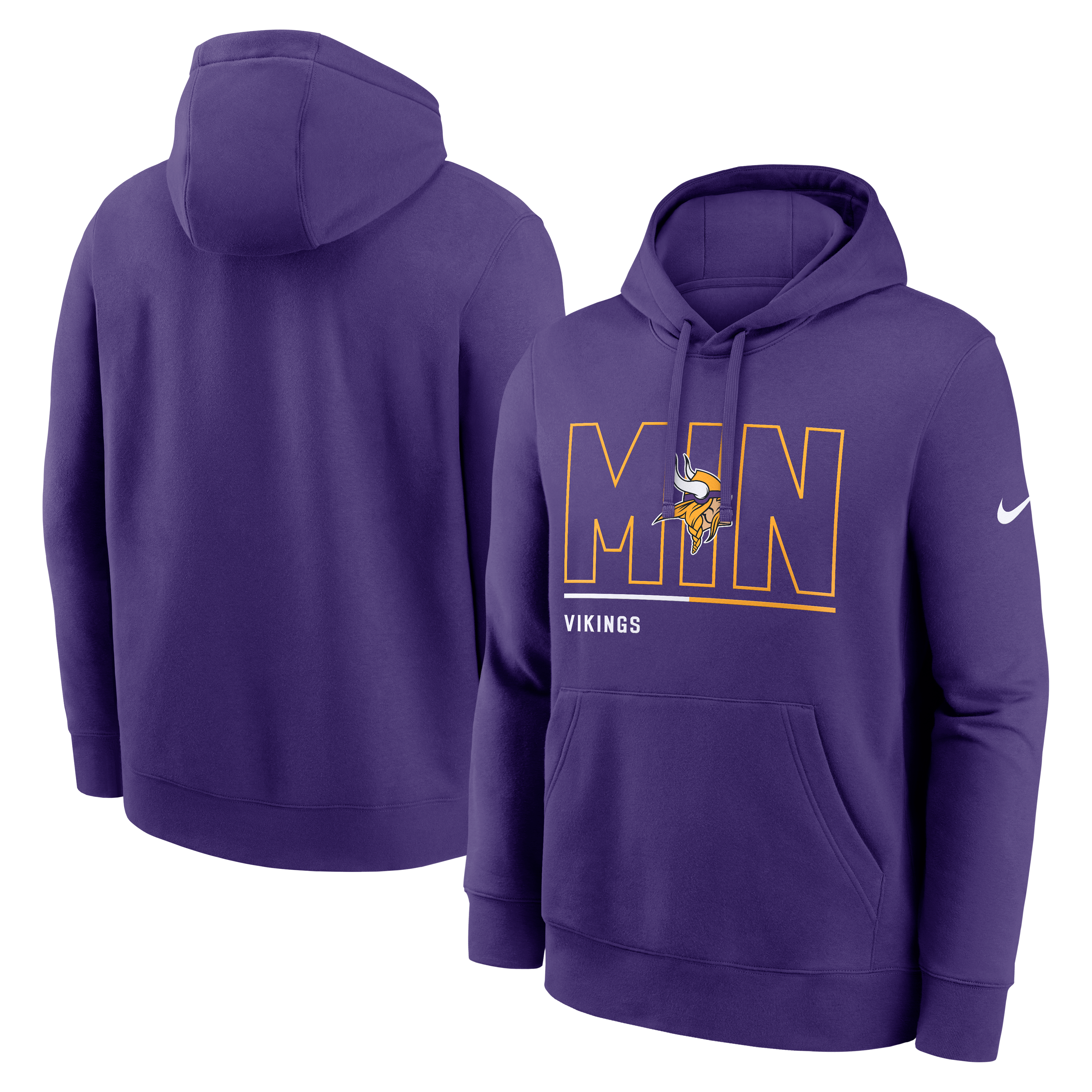 Sweat à capuche Nike violet Minnesota Vikings City Code pour homme