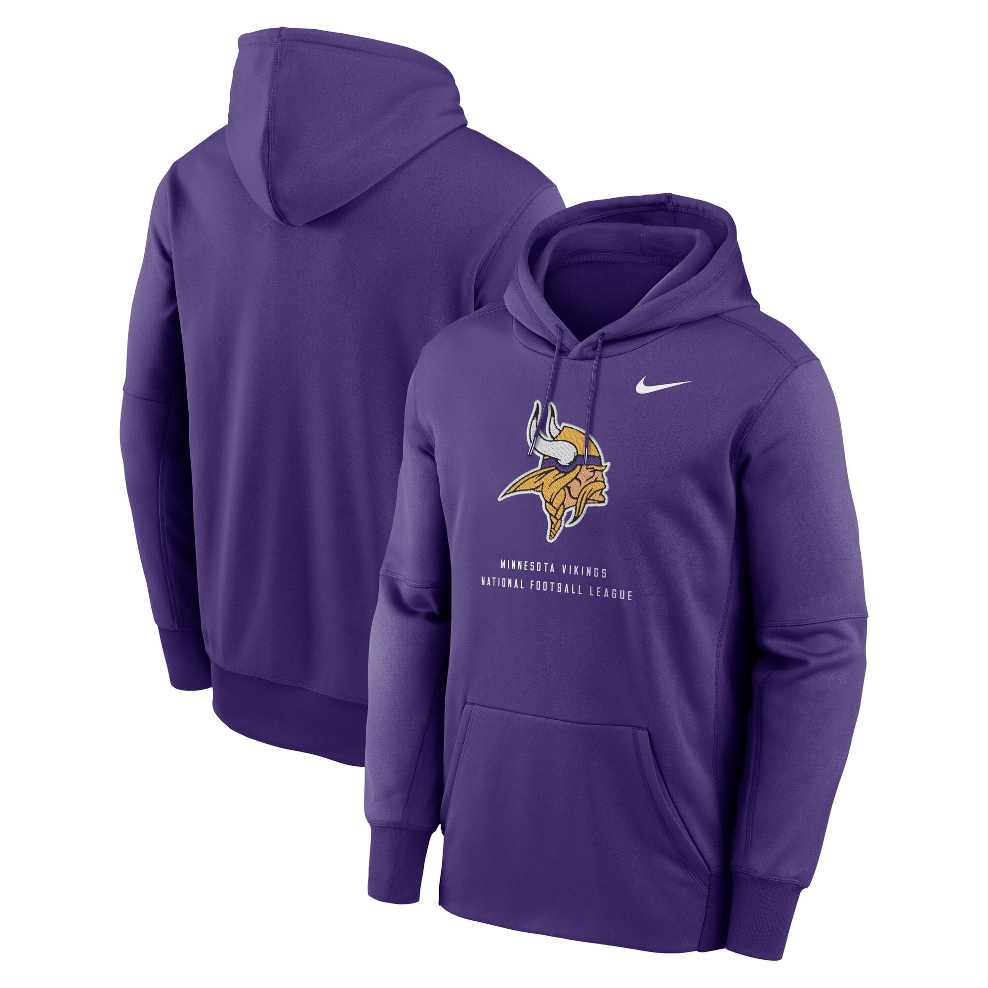 Sweat à capuche Nike Therma-FIT Primetime violet Minnesota Vikings pour homme