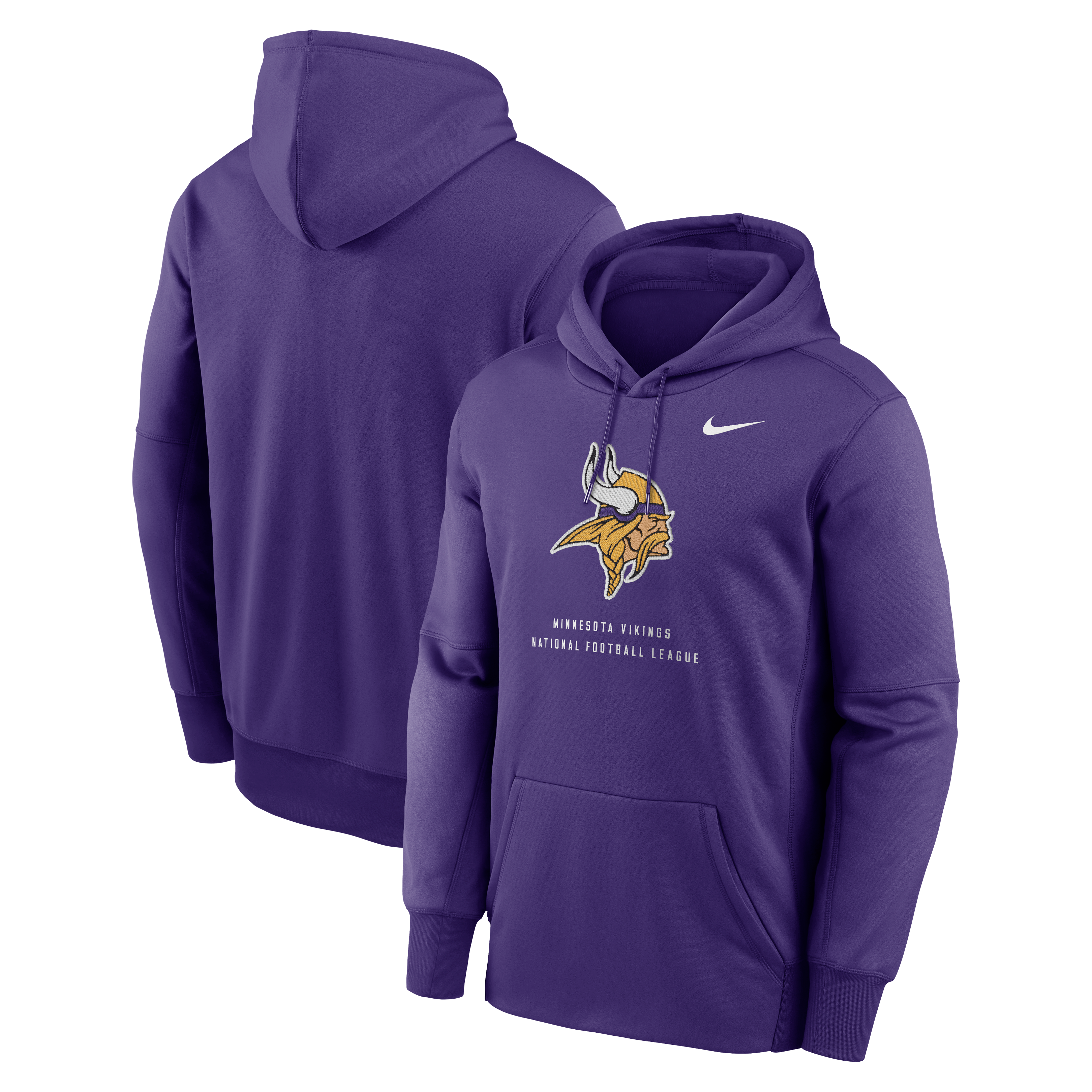 Sweat à capuche Nike Therma-FIT Primetime violet Minnesota Vikings pour homme