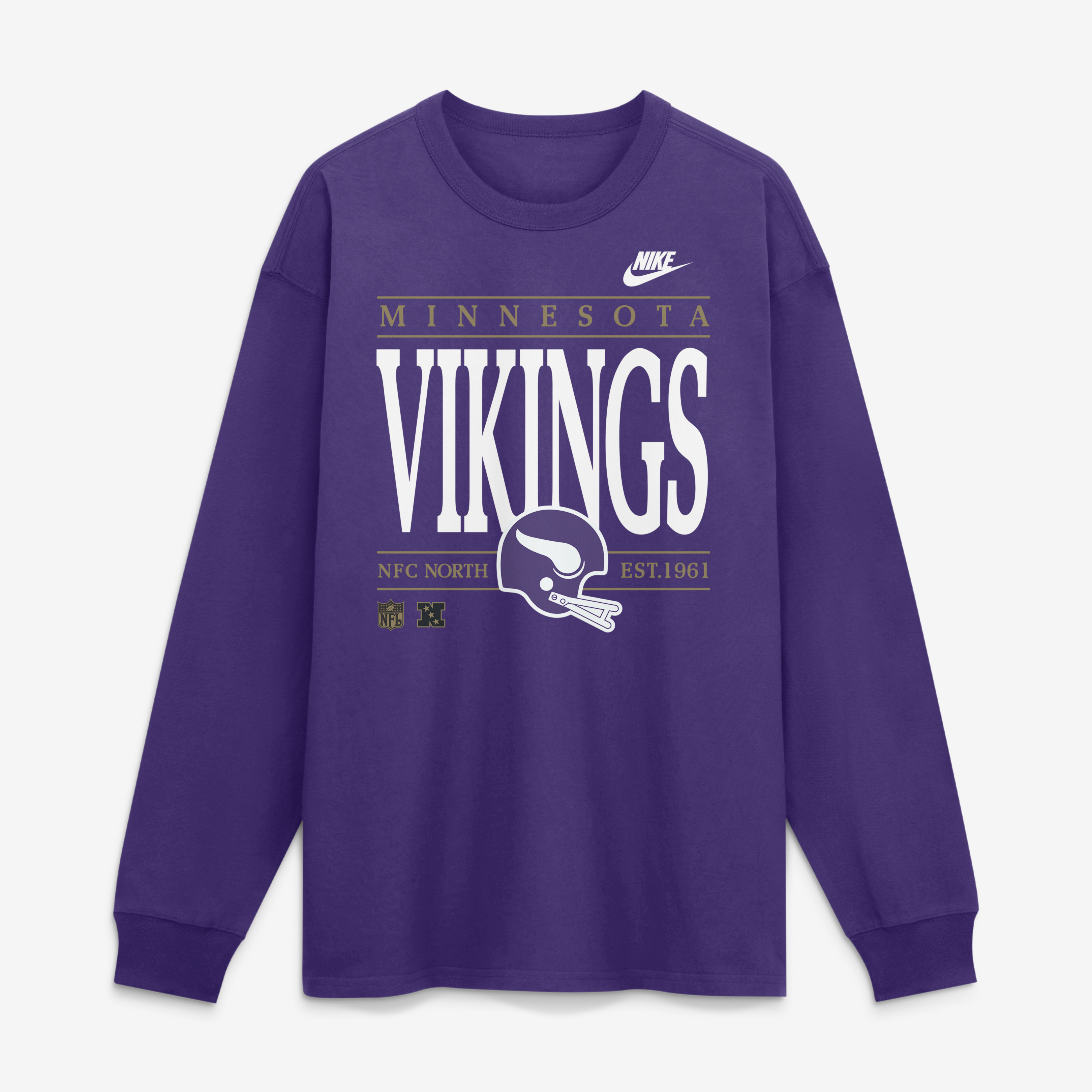 Men's Nike Purple Minnesota Vikings Red Zone Long Sleeve Max90 T-Shirt