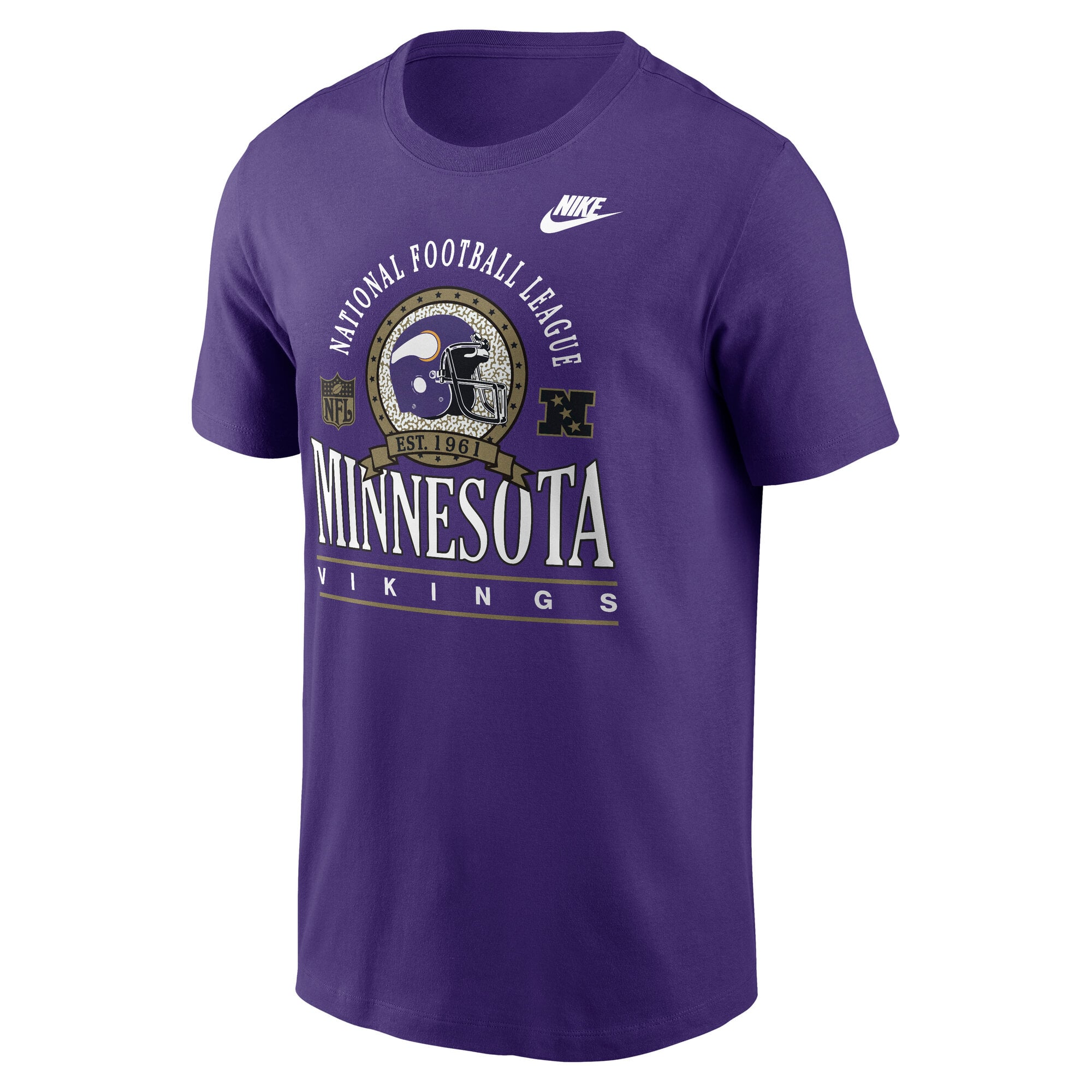 Men's Nike Purple Minnesota Vikings Rewind Team Spirit Essential Cotton T-Shirt