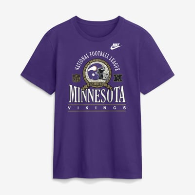 Minnesota Vikings Nike Rewind Team Spirit Essential Cotton T-Shirt - Purple
