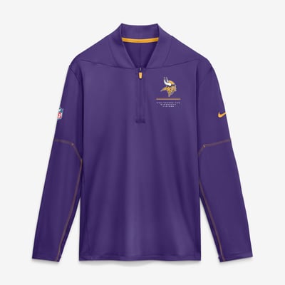Minnesota Vikings Nike Sideline Logo Glory Midweight Dri-FIT Half-Zip Pullover - Purple