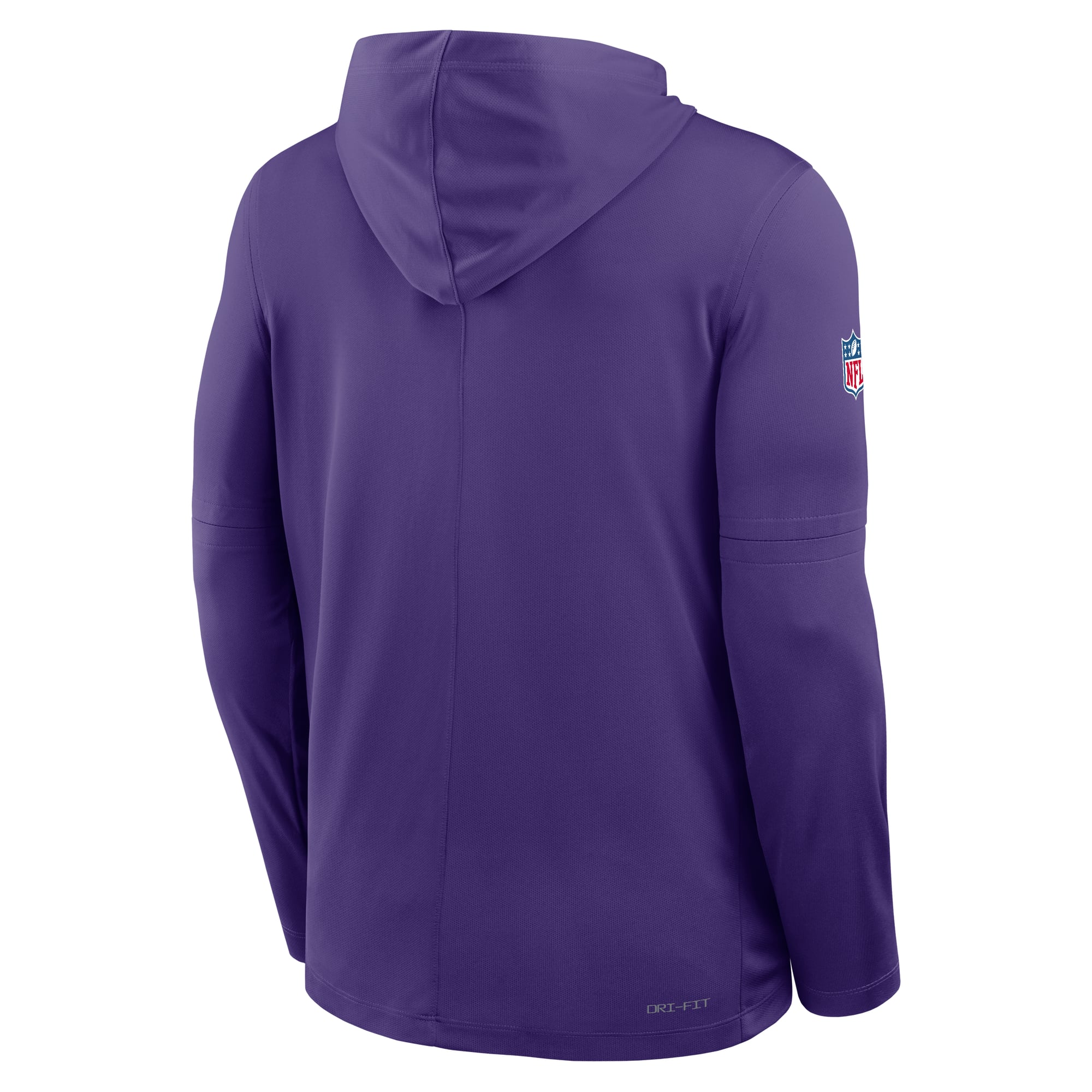 Men's Nike Purple Minnesota Vikings Sideline Pure Fury Dri-FIT Long Sleeve Hooded T-Shirt
