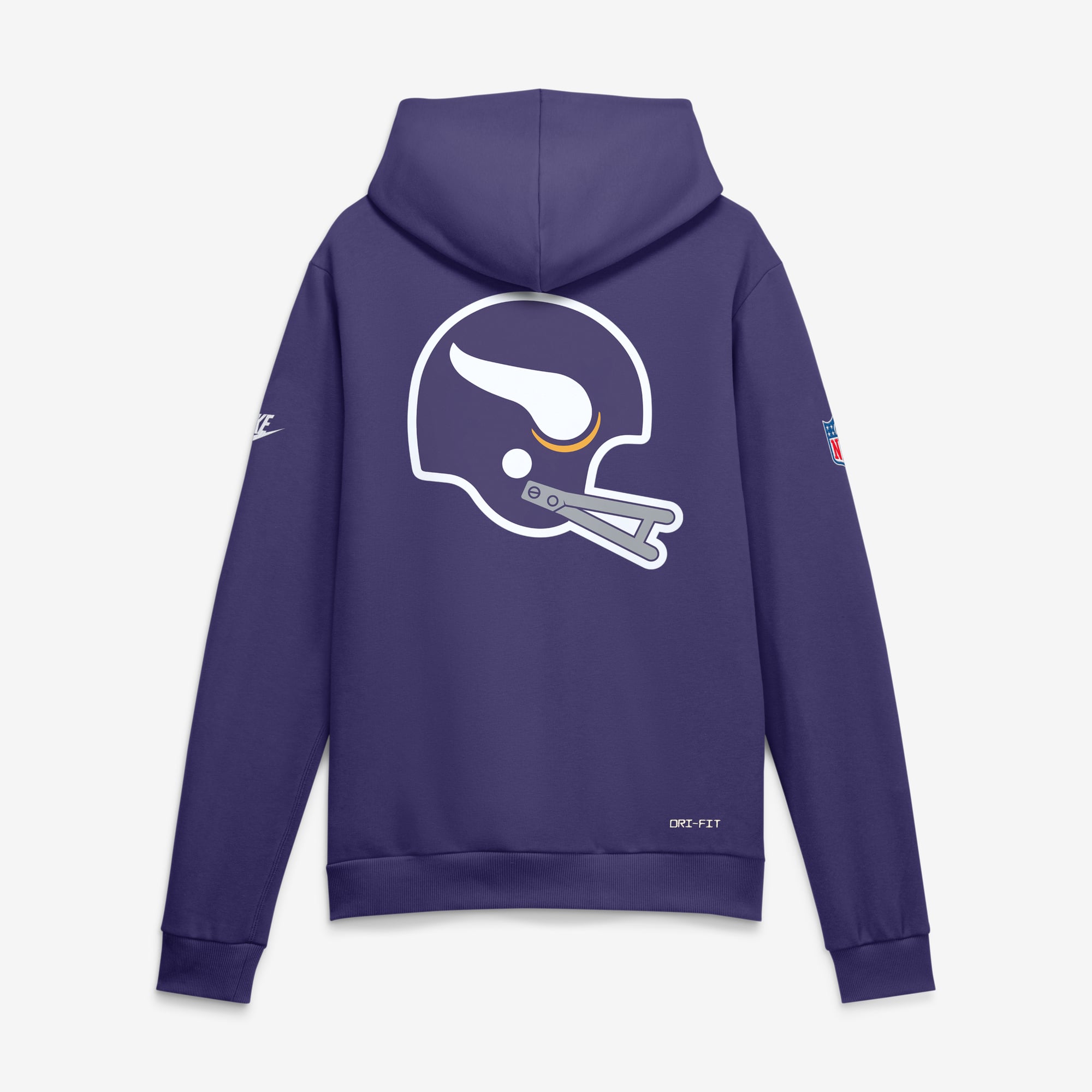 Sweat à capuche Nike Dri-FIT blanc pour homme, édition standard des arbitres de replay Minnesota Vikings.