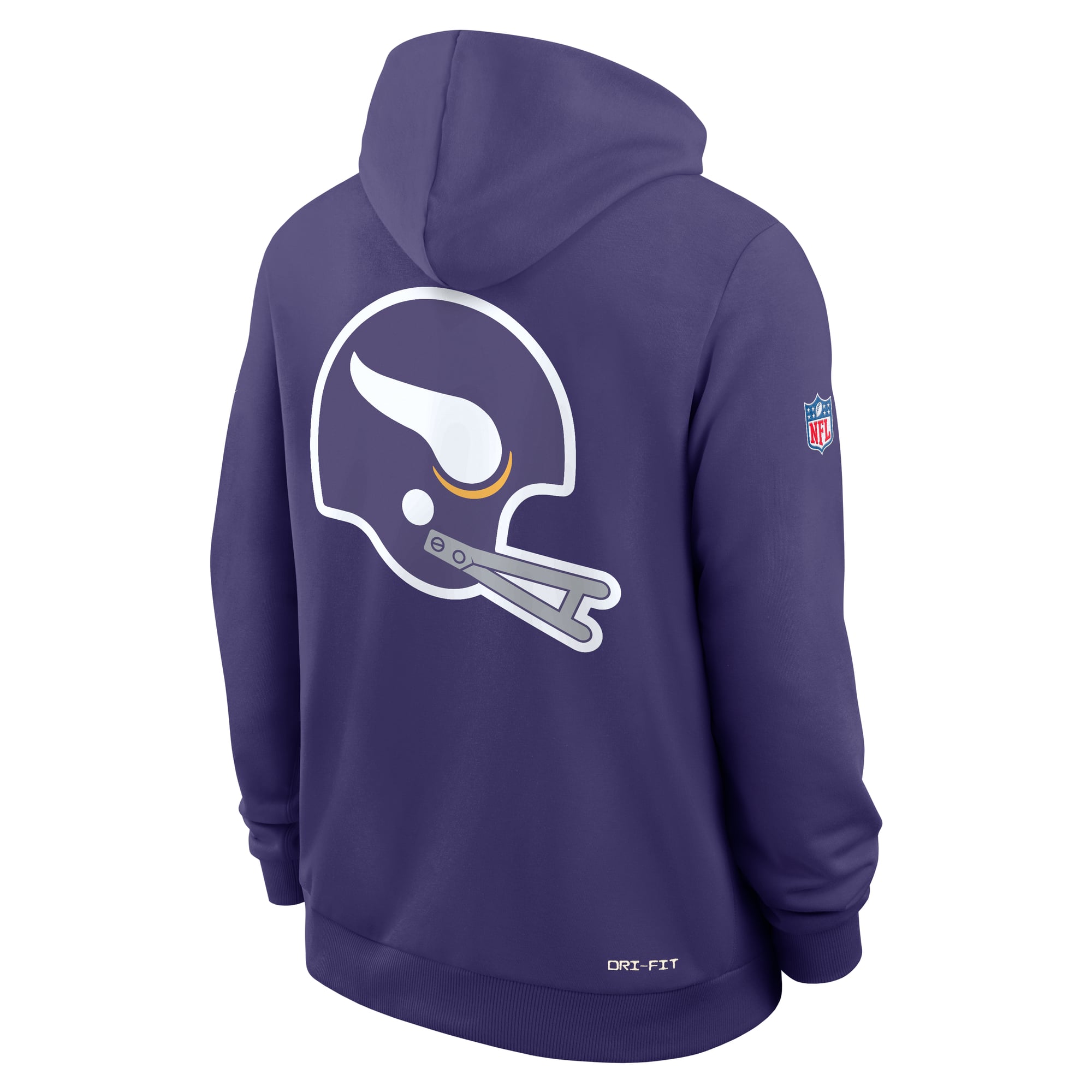 Sweat à capuche Nike Dri-FIT blanc pour homme, édition standard des arbitres de replay Minnesota Vikings.