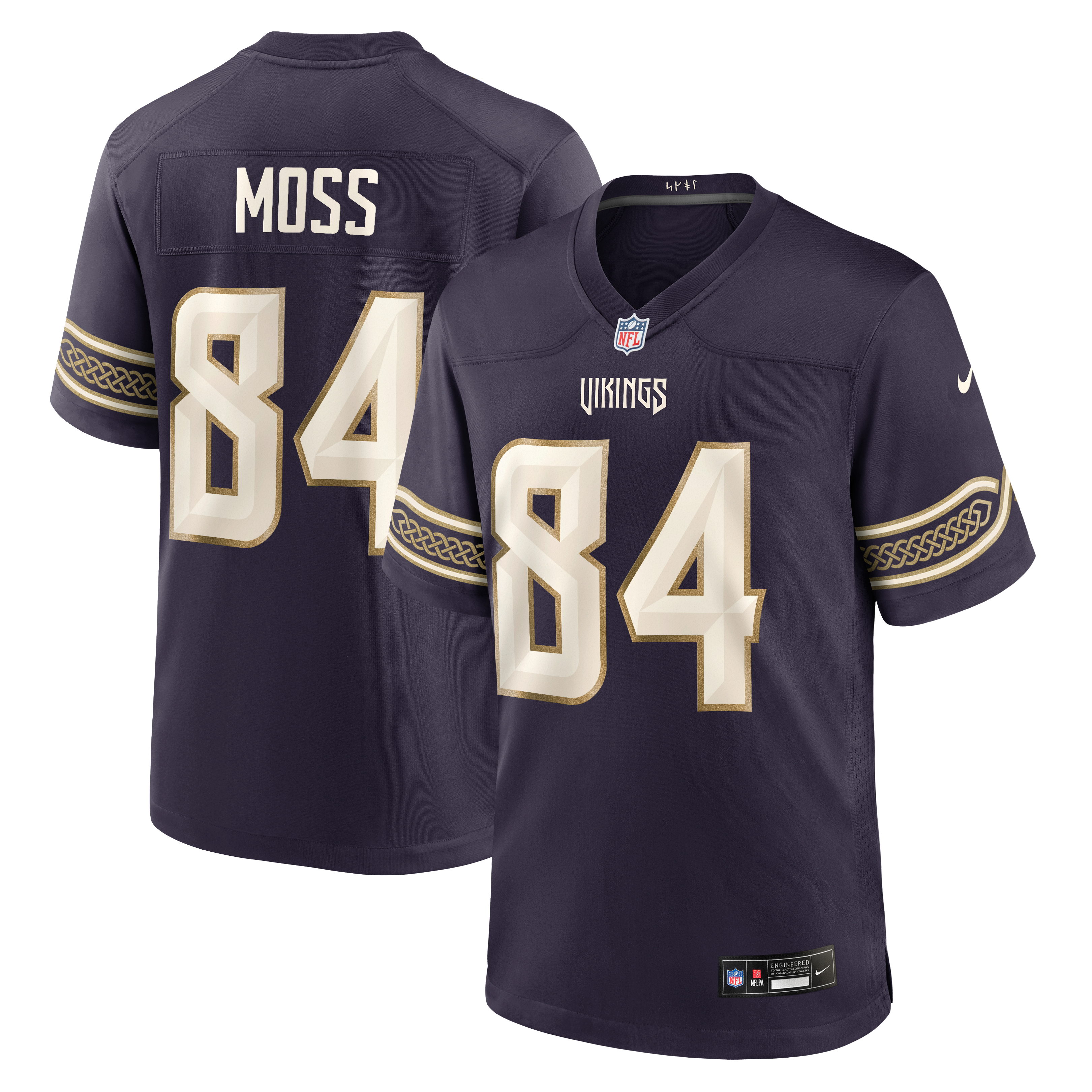 Men's Nike Randy Moss Purple Minnesota Vikings 2026 Rivalries Collection Game Jersey