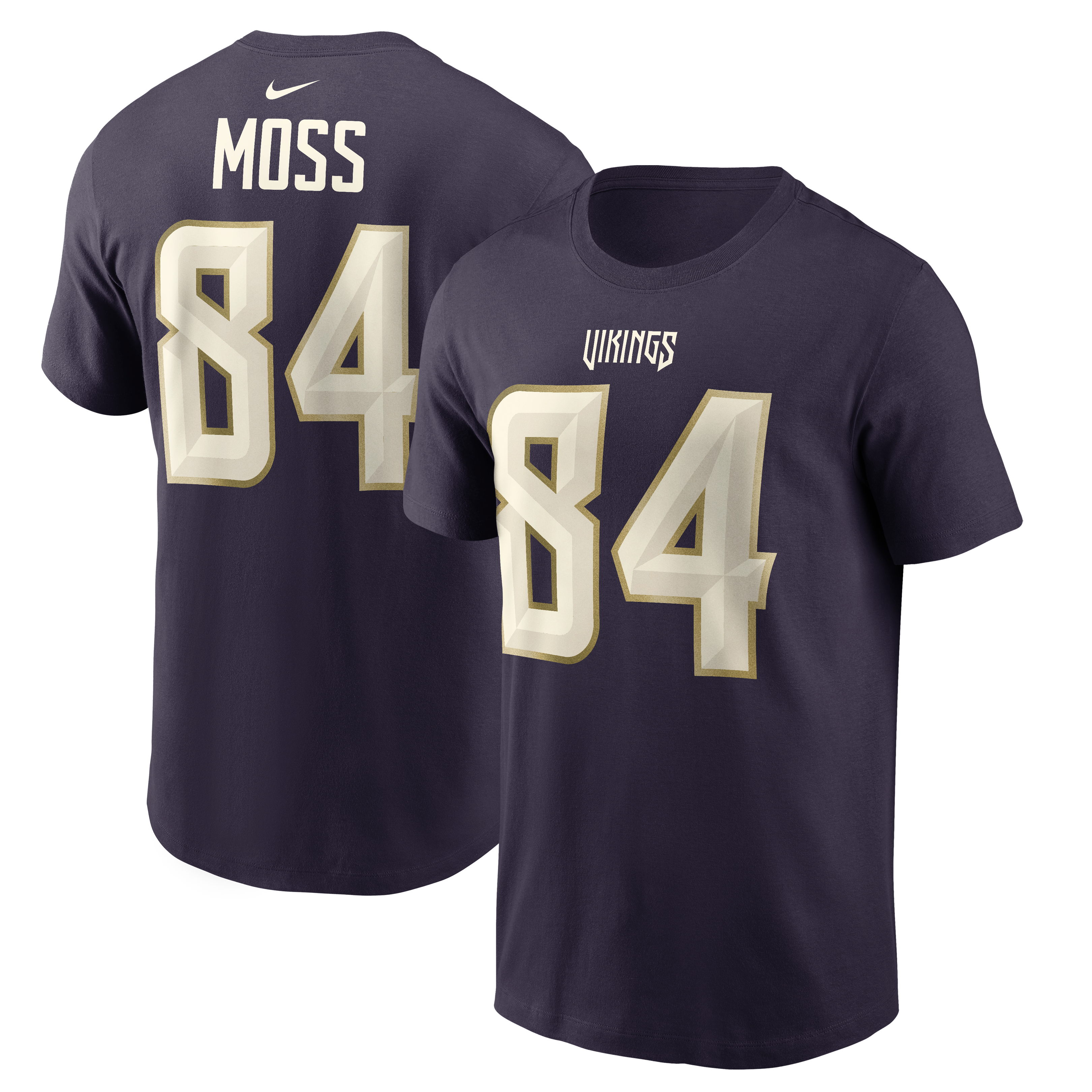 Men's Nike Randy Moss Purple Minnesota Vikings 2026 Rivalries Collection Player Name & Number T-Shirt