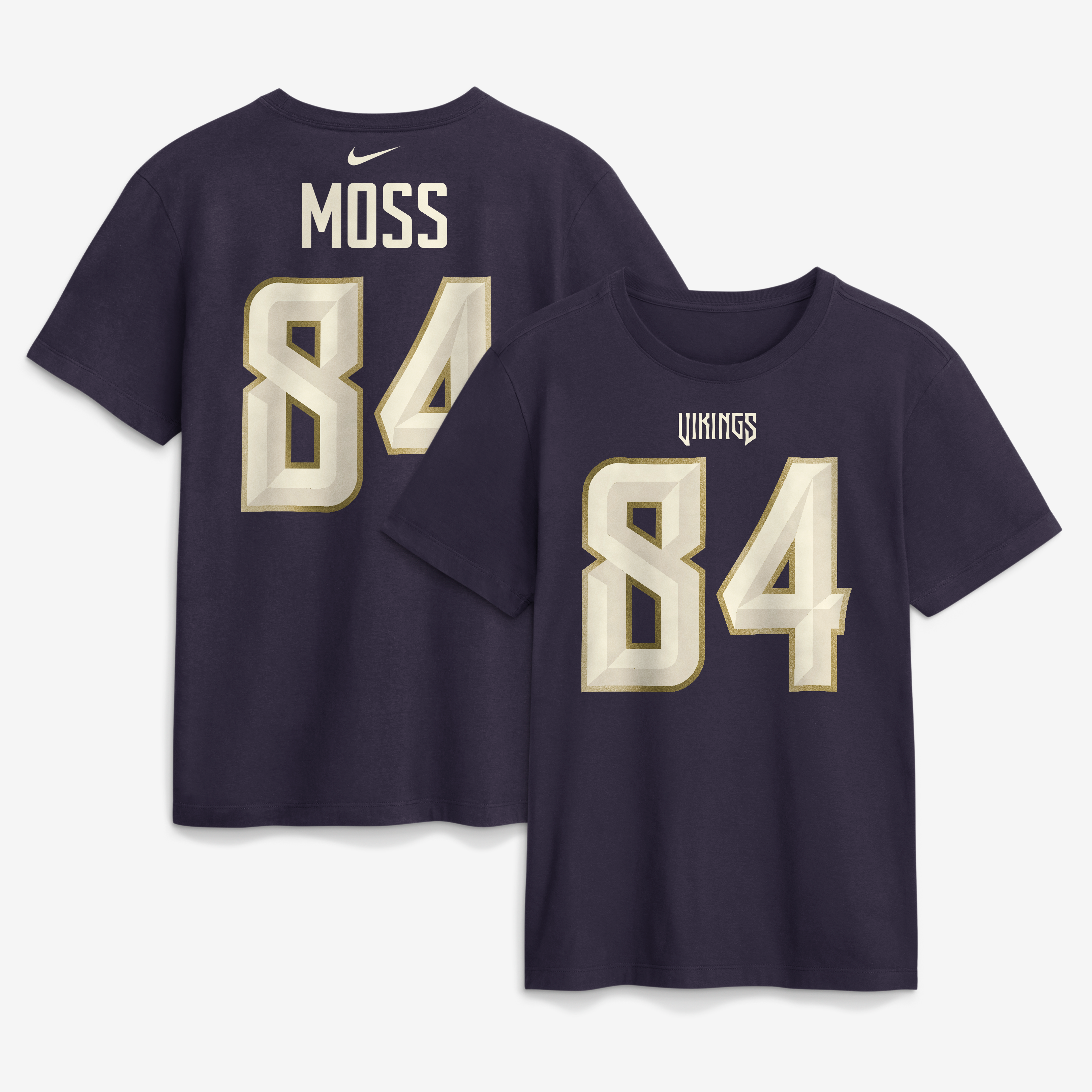 Men's Nike Randy Moss Purple Minnesota Vikings 2026 Rivalries Collection Player Name & Number T-Shirt