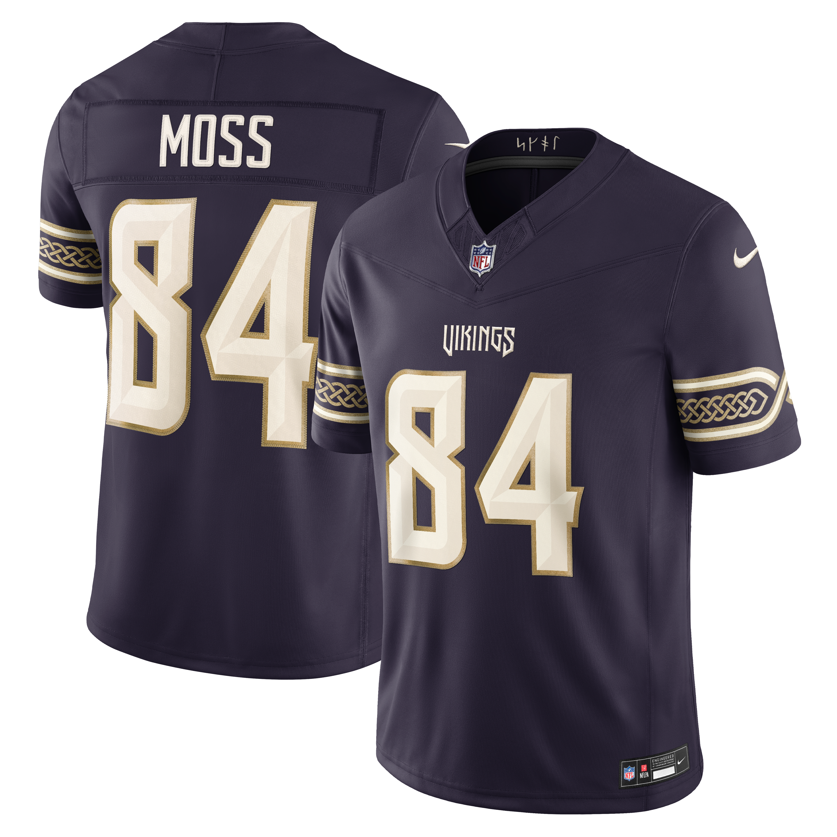 Men's Nike Randy Moss Purple Minnesota Vikings 2026 Rivalries Collection Stitched Limited Jersey