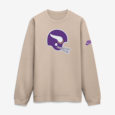 Minnesota Vikings Nike Rewind Club Sweatshirt - Sand