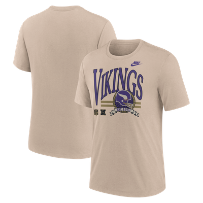 Minnesota Vikings Nike Rewind Tri-Blend T-Shirt - Sand