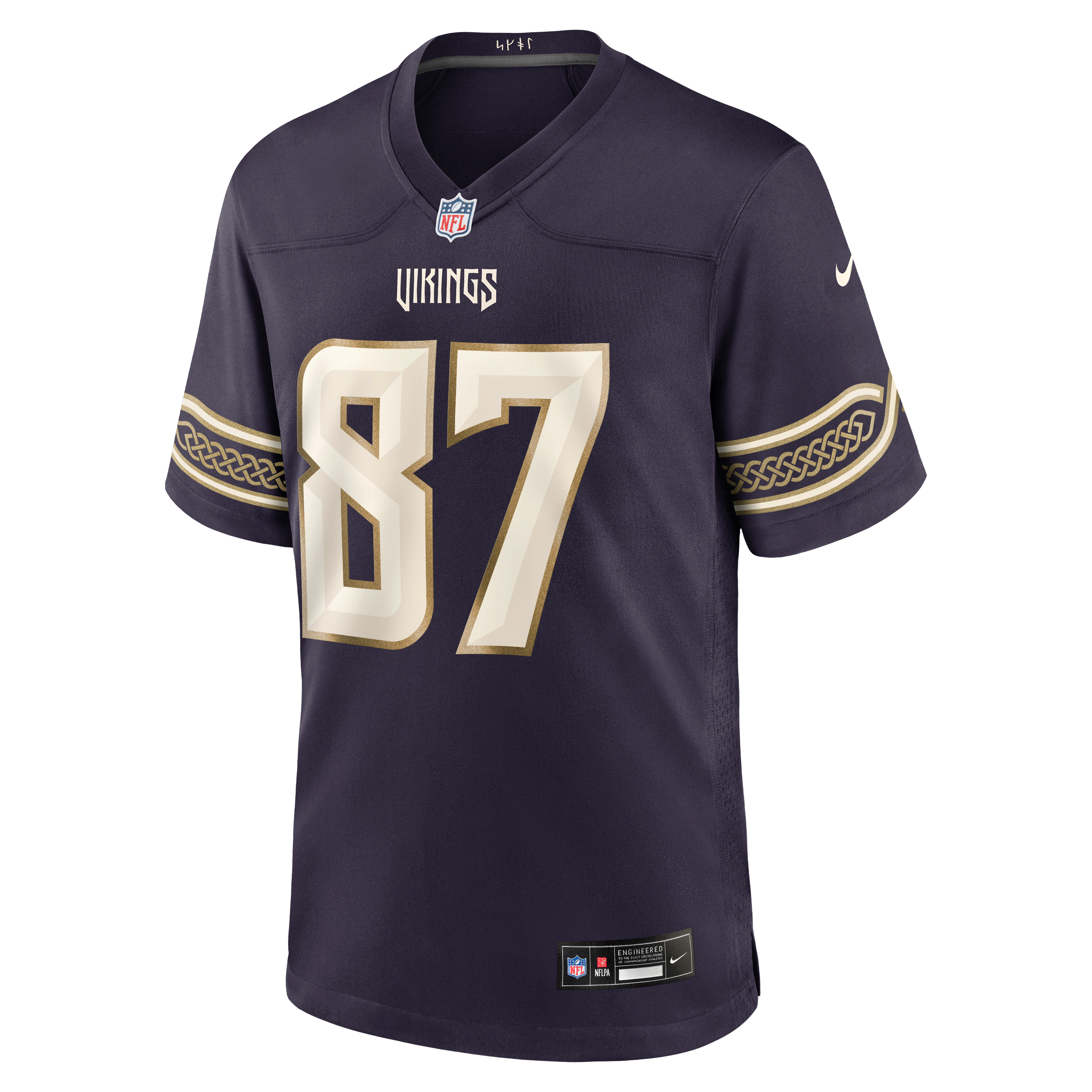 Men's Nike T.J. Hockenson Purple Minnesota Vikings 2026 Rivalries Collection Game Jersey
