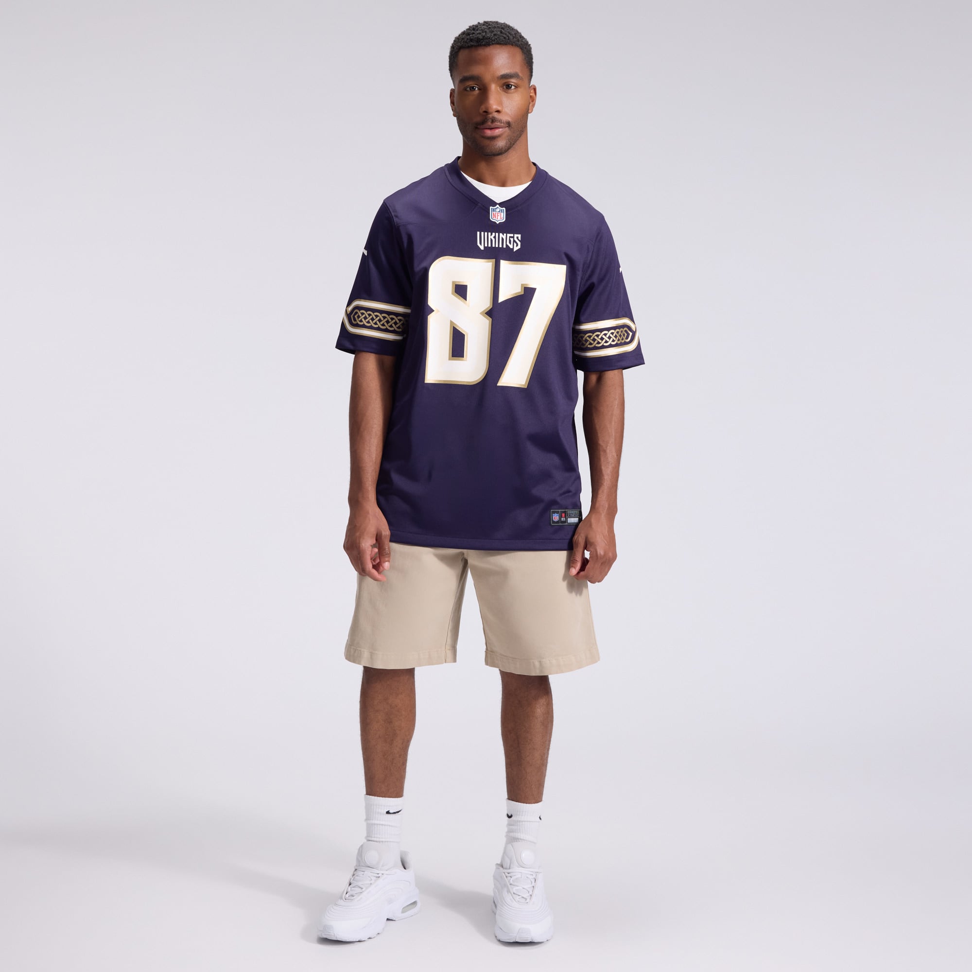 Men's Nike T.J. Hockenson Purple Minnesota Vikings 2026 Rivalries Collection Game Jersey
