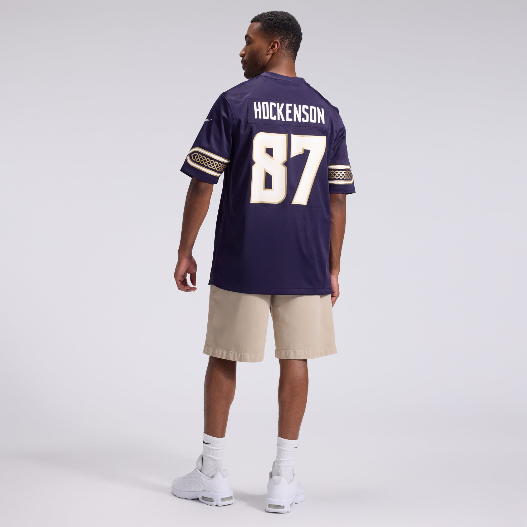 Men's Nike T.J. Hockenson Purple Minnesota Vikings 2026 Rivalries Collection Game Jersey