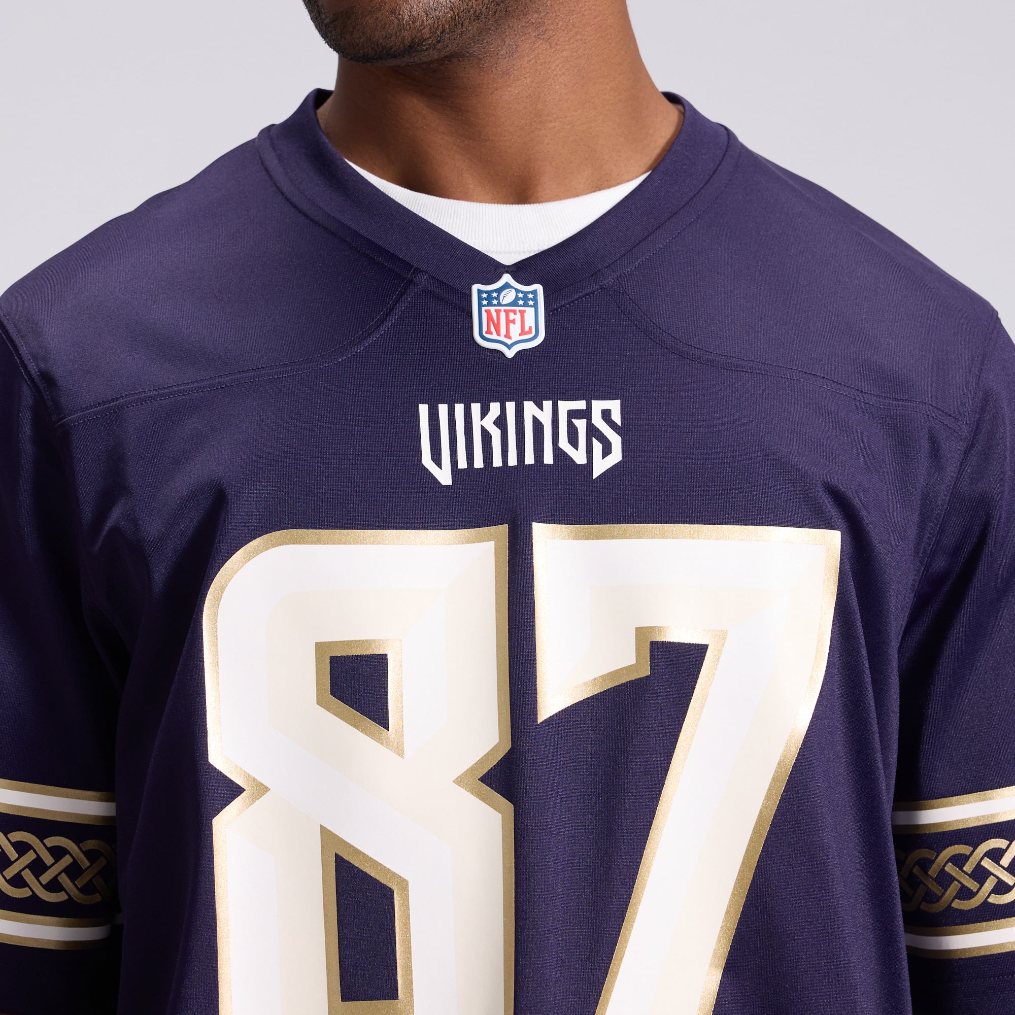 Men's Nike T.J. Hockenson Purple Minnesota Vikings 2026 Rivalries Collection Game Jersey