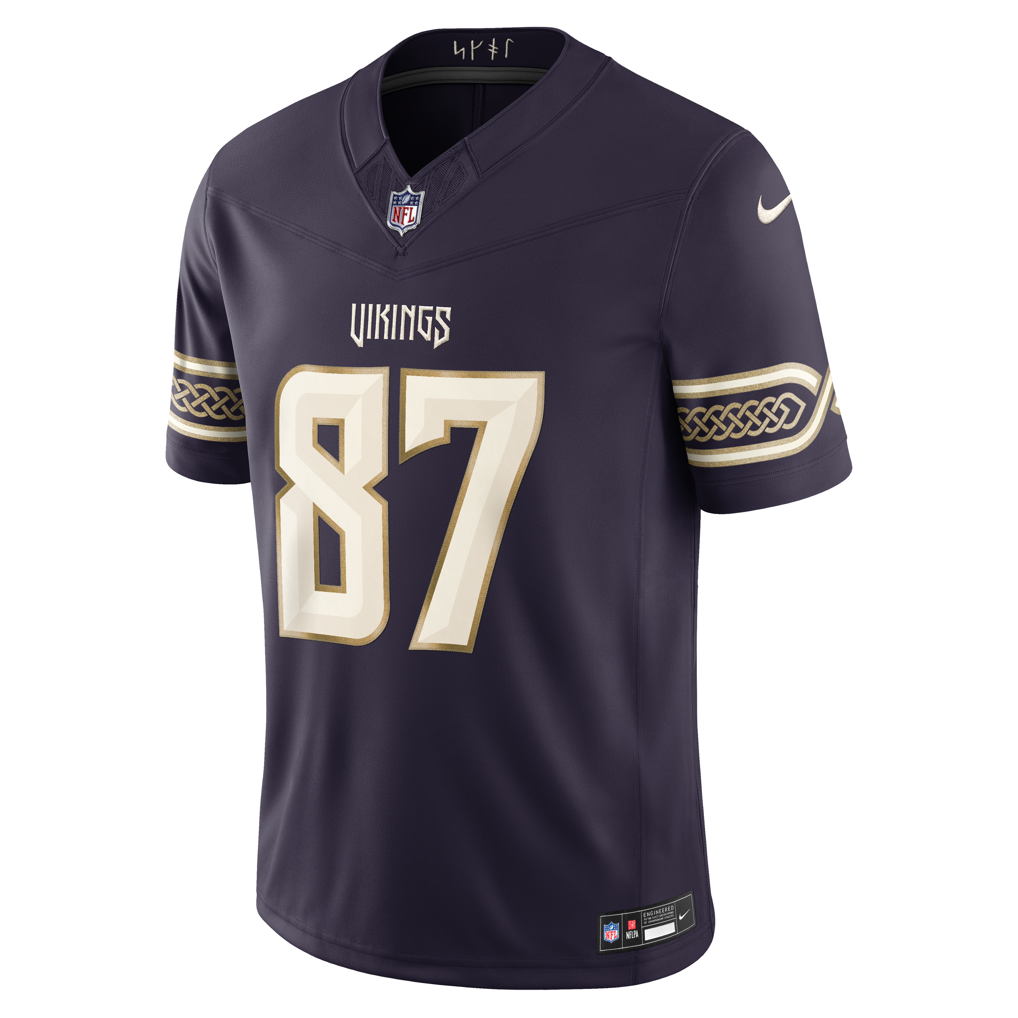 Men's Nike T.J. Hockenson Purple Minnesota Vikings 2026 Rivalries Collection Stitched Limited Jersey