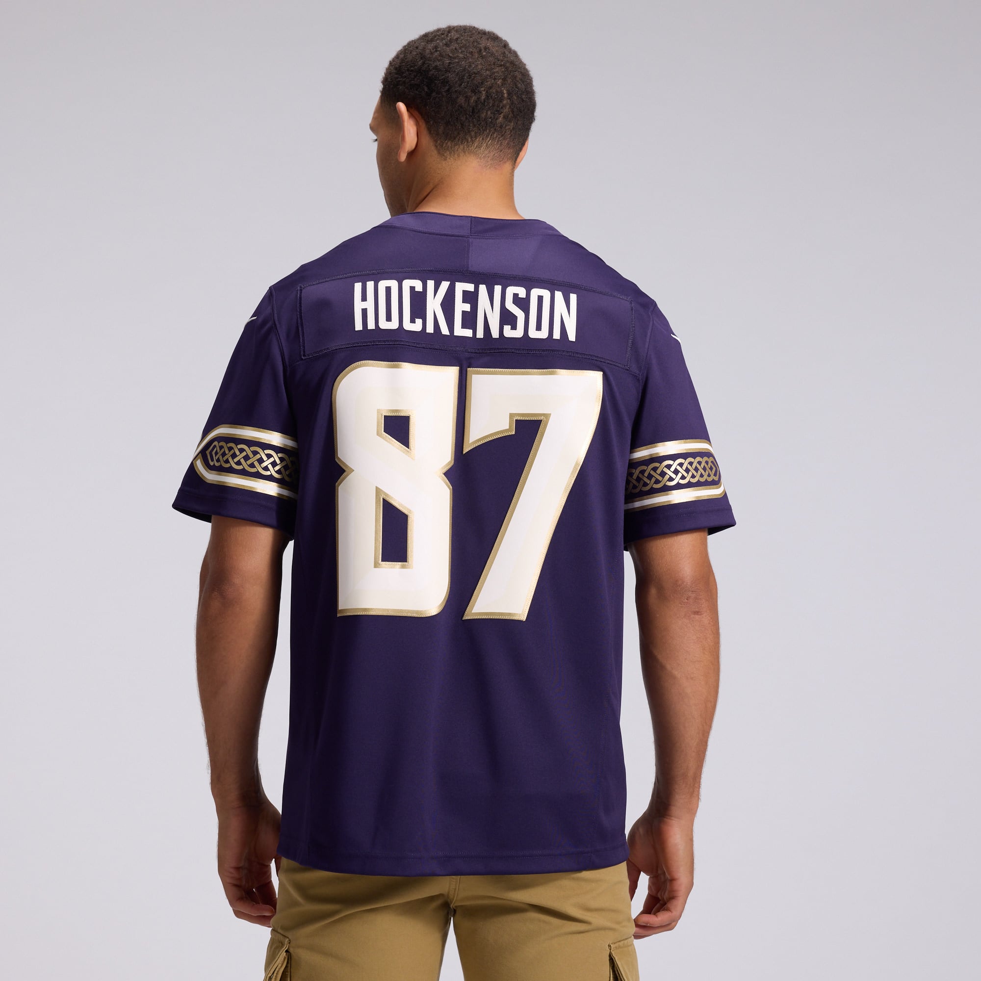 Men's Nike T.J. Hockenson Purple Minnesota Vikings 2026 Rivalries Collection Stitched Limited Jersey