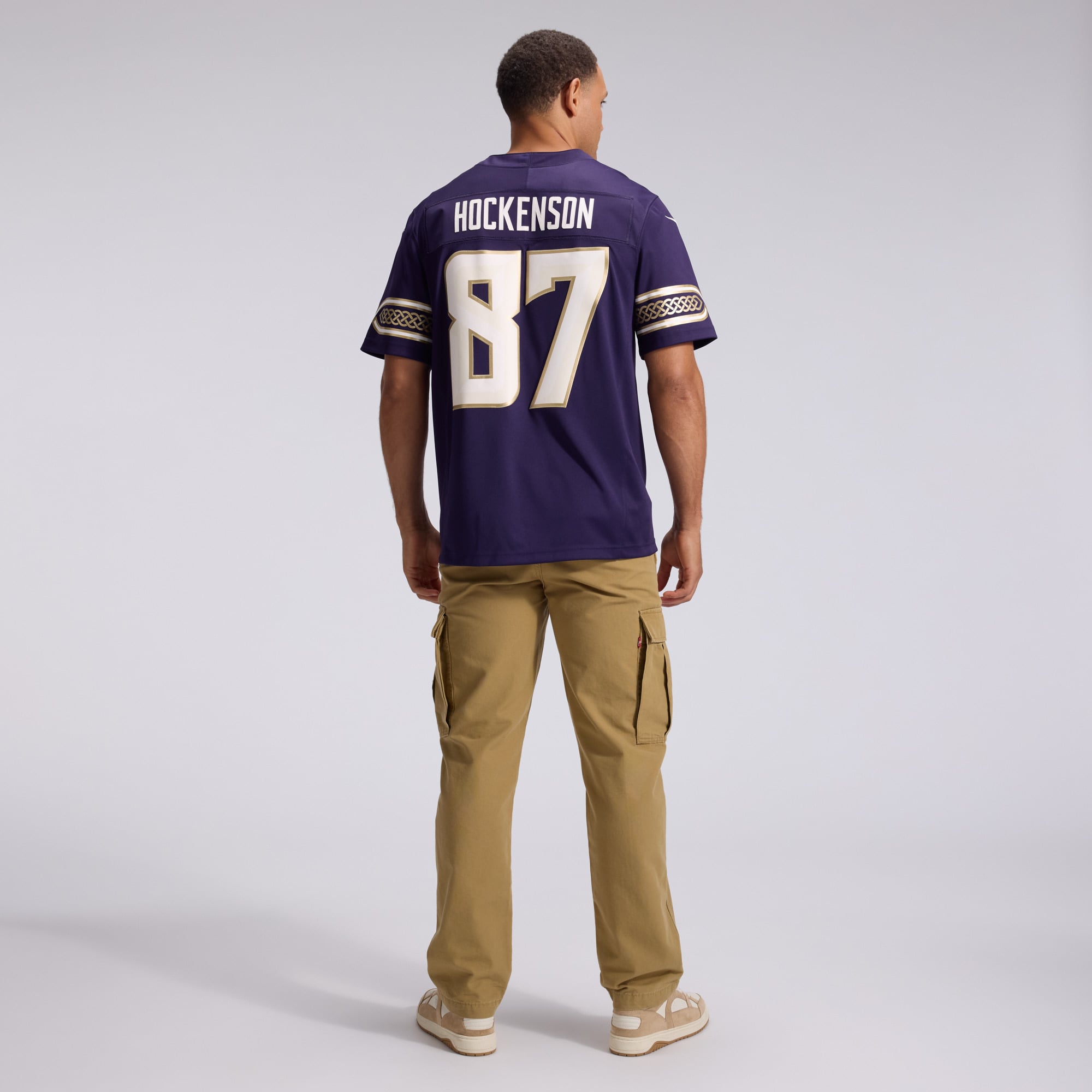 Men's Nike T.J. Hockenson Purple Minnesota Vikings 2026 Rivalries Collection Stitched Limited Jersey
