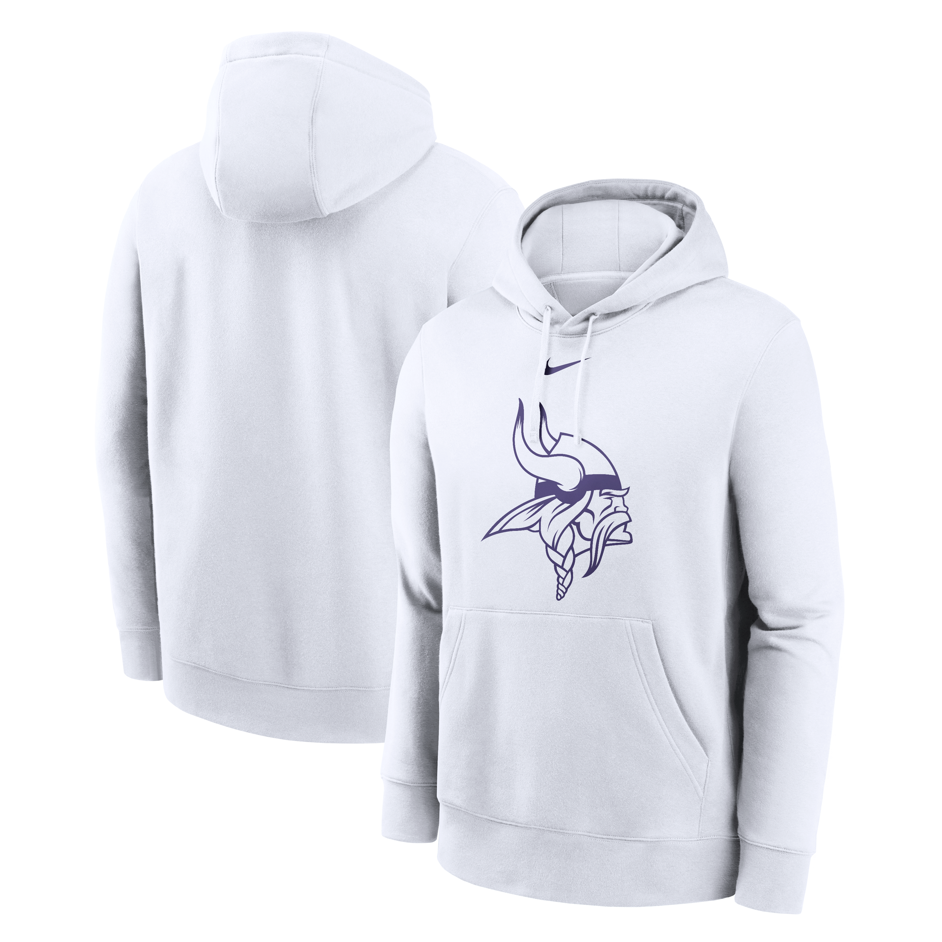 Men's Nike  White Minnesota Vikings Outside Linebacker Club Fleece Pullover Hoodie