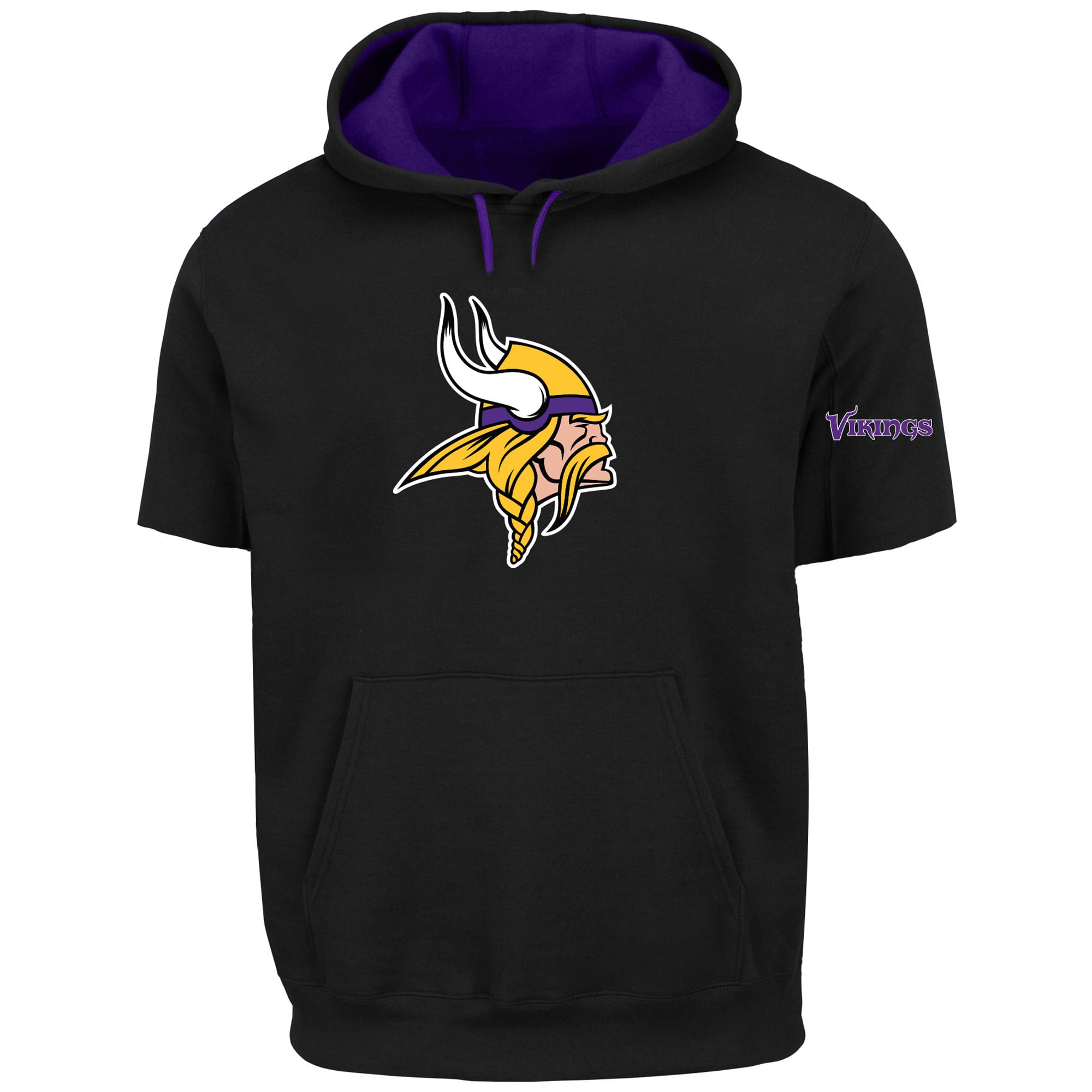 Sweat à capuche polaire noir Minnesota Vikings pour homme, grandes tailles