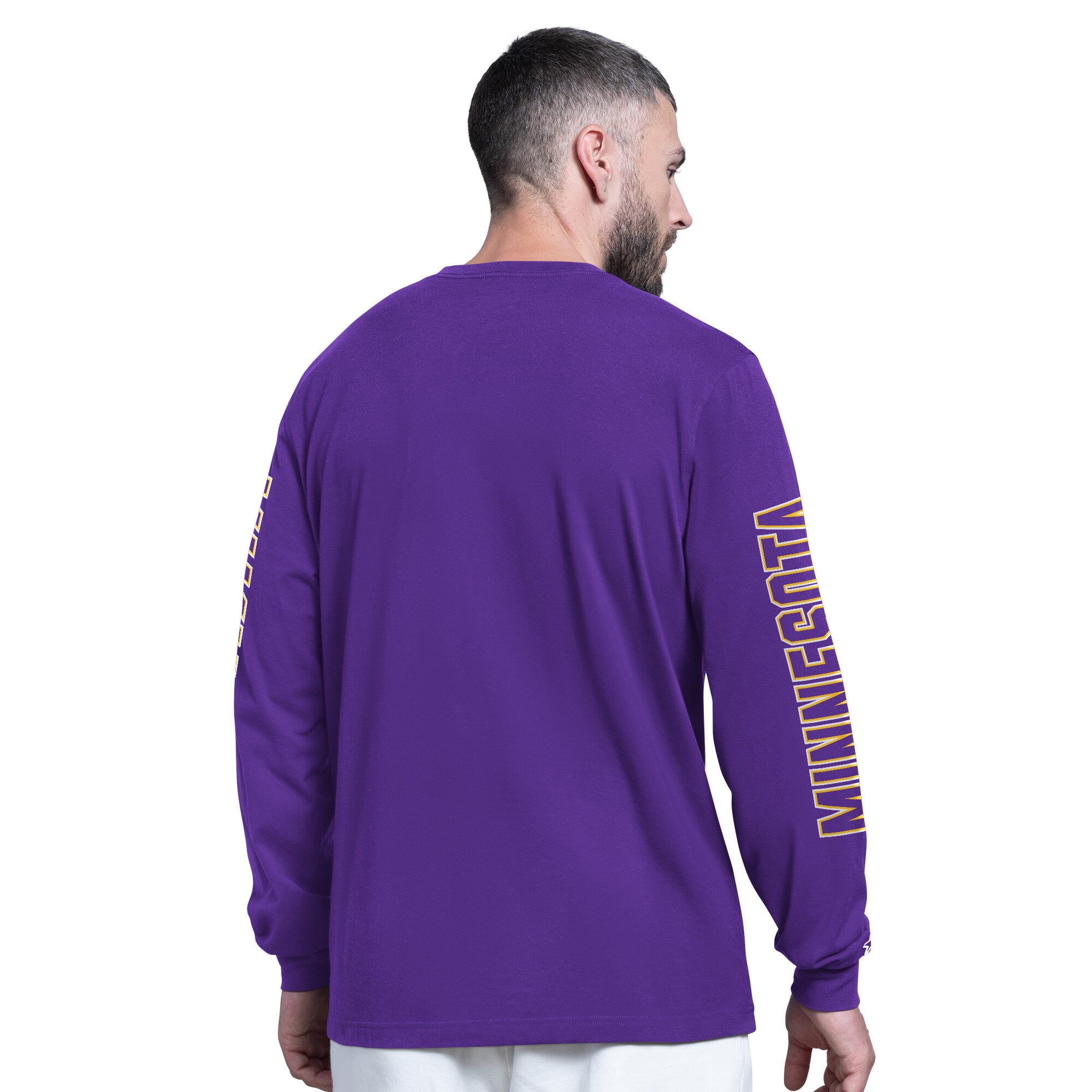 Men's Starter Purple Minnesota Vikings Clutch Hit II Long-Sleeve T-Shirt