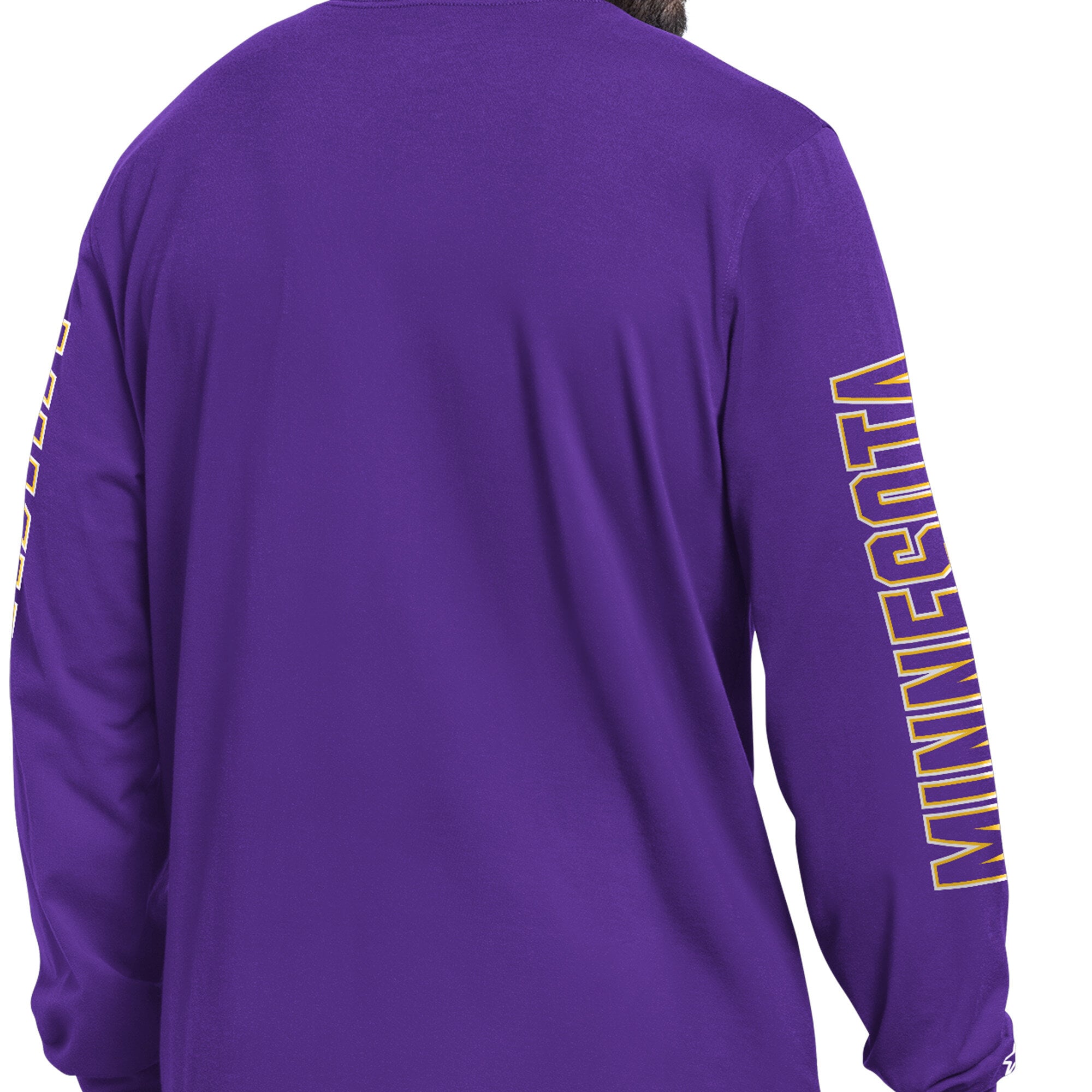 Men's Starter Purple Minnesota Vikings Clutch Hit II Long-Sleeve T-Shirt